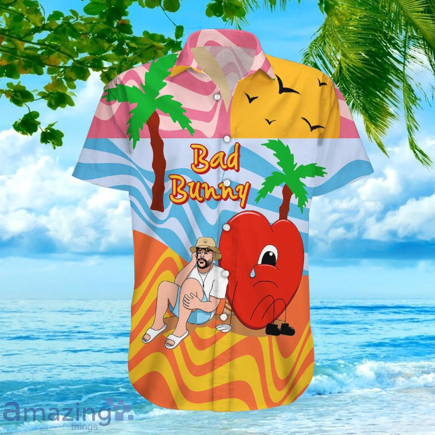 Bad Bunny in Sad Heart Baseball Jersey | Poster