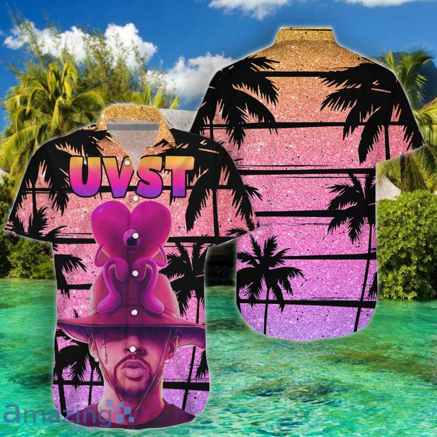 Funny Beach Bad Bunny Uvst Sun Beach Summer Combo Hawaiian Shirt And Shorts