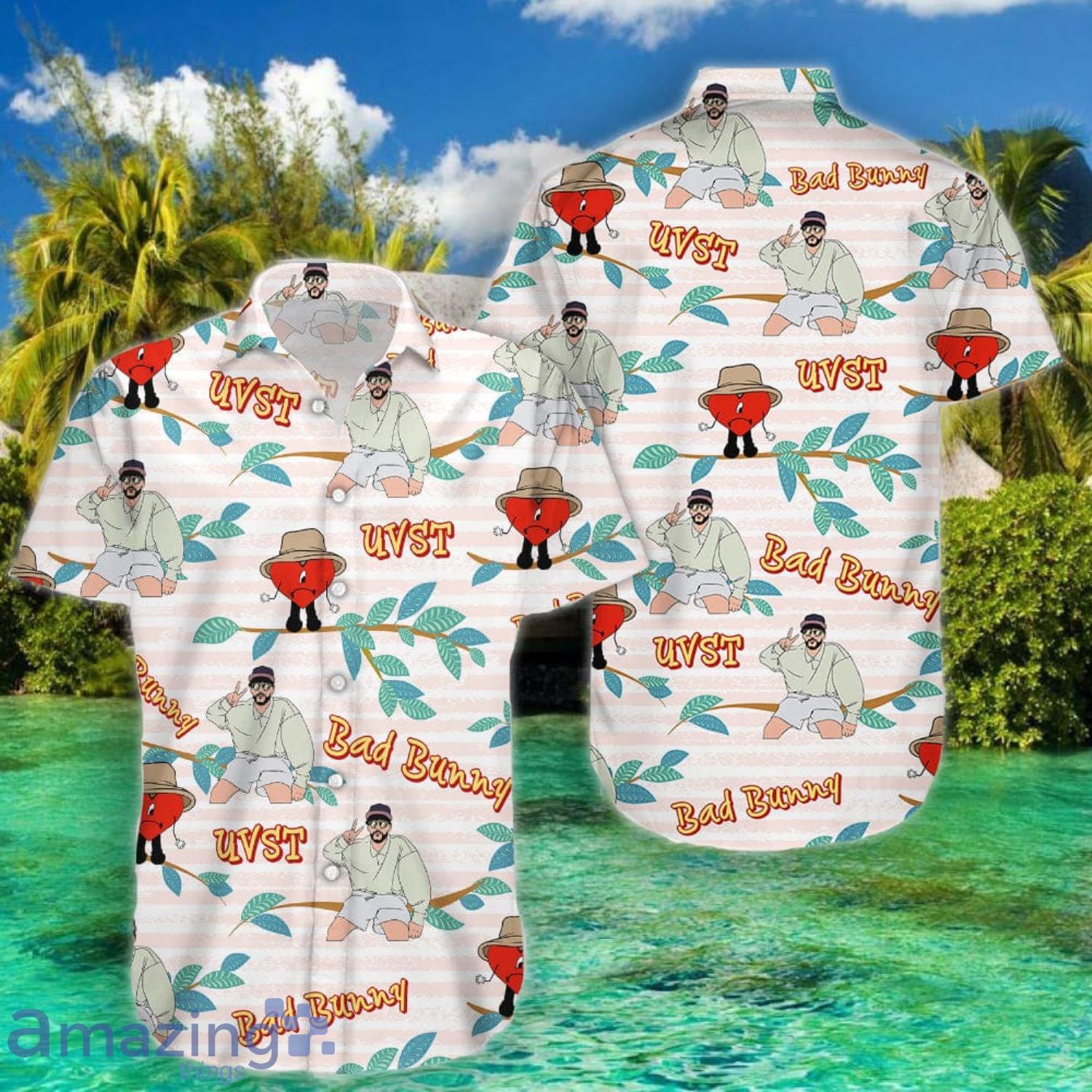 Funny Beach Bad Bunny Uvst Sun Beach Summer Combo Hawaiian Shirt And Shorts