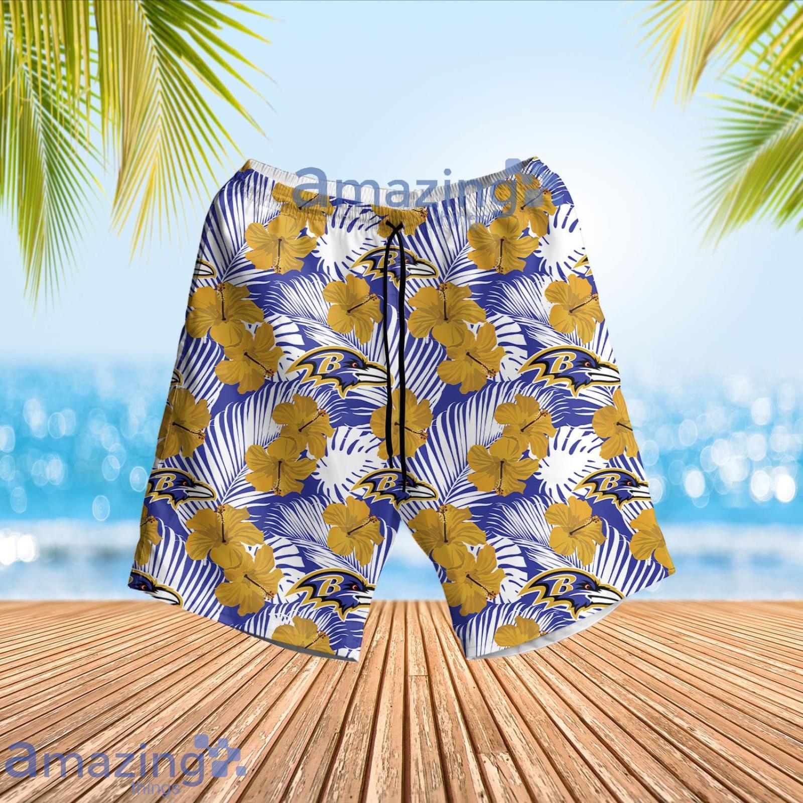 Baltimore Ravens Summer Beach Shirt and Shorts Full Over Print