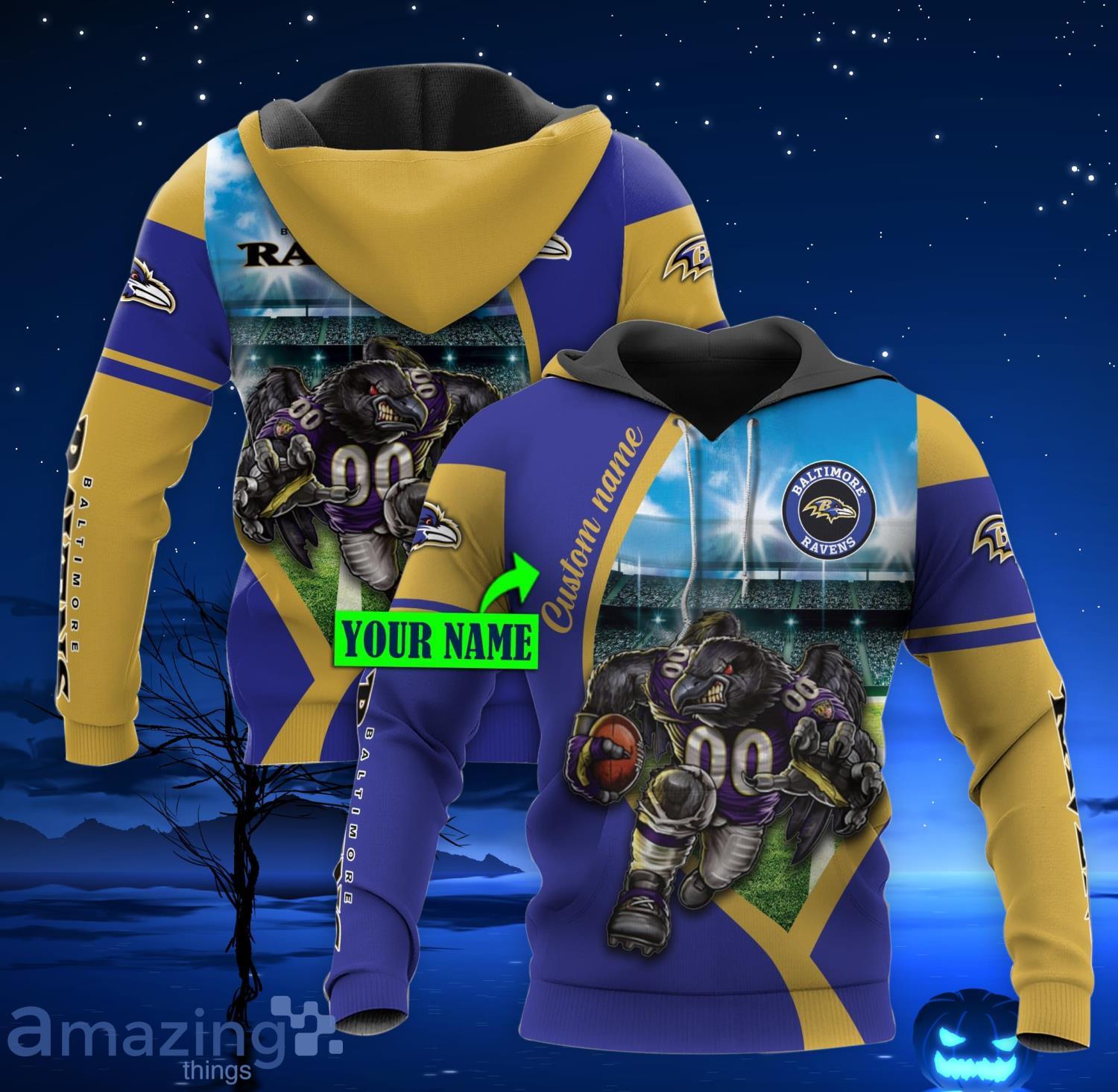 Personalized Baltimore Ravens 3D Hoodie For Fans