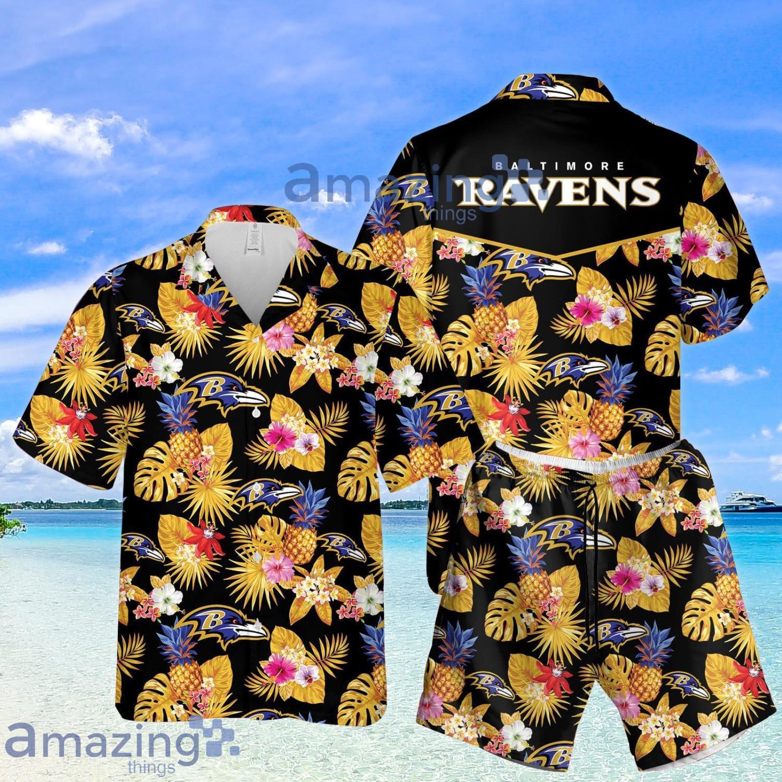 Baltimore Ravens Summer Beach Shirt and Shorts Full Over Print