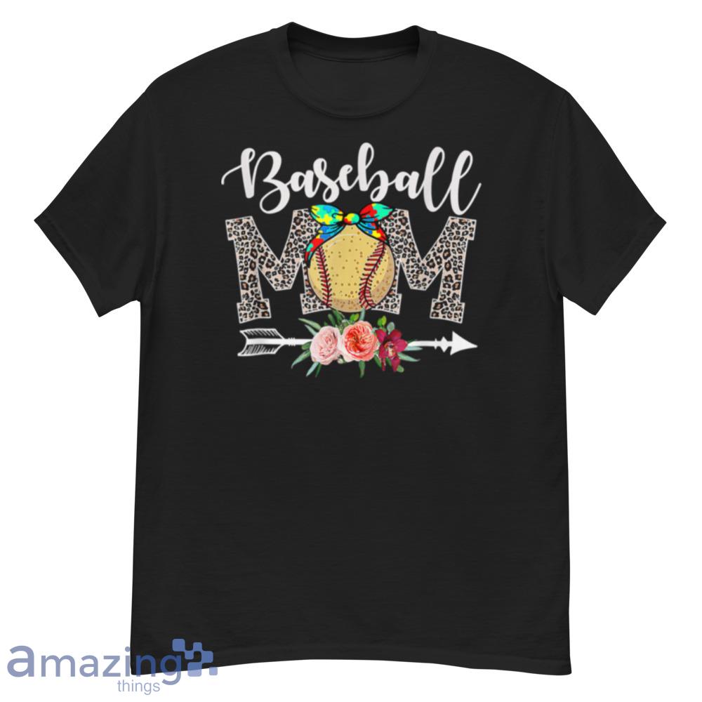 Baseball Mom Leopard Funny Softball Mom Mother's Day 2023 T-Shirt - baseball-mom-leopard-funny-softball-mom-mother's-day-2023-t-shirt-1