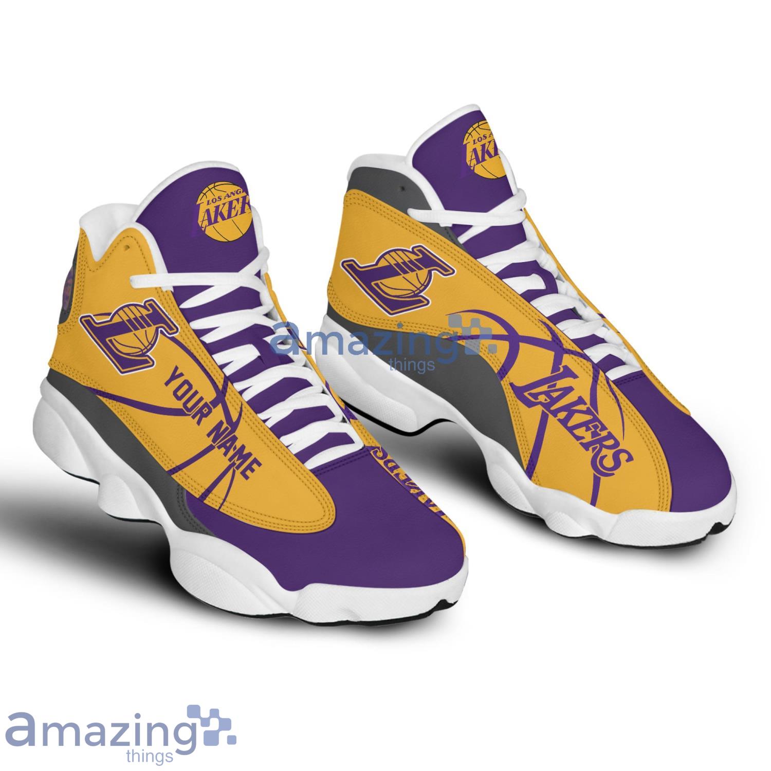 Basketball Sneakers Custom Name NBA LA Lakers Sport Team Air