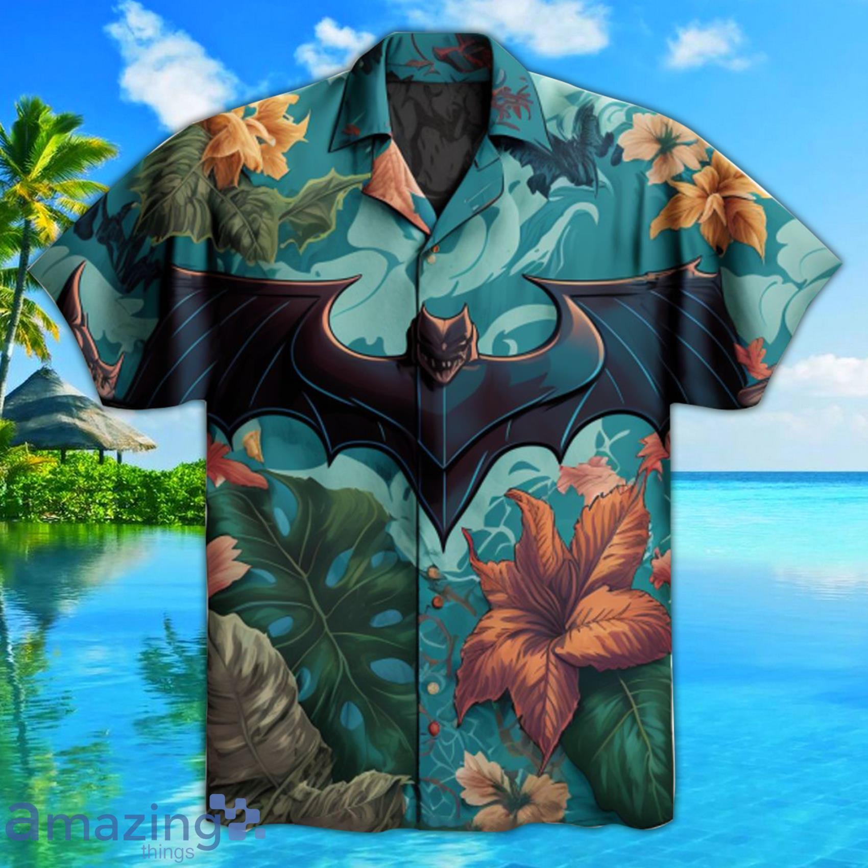 Batman And Flowers All Over Print Hawaiian Shirt Hot 2023 Product Photo 1