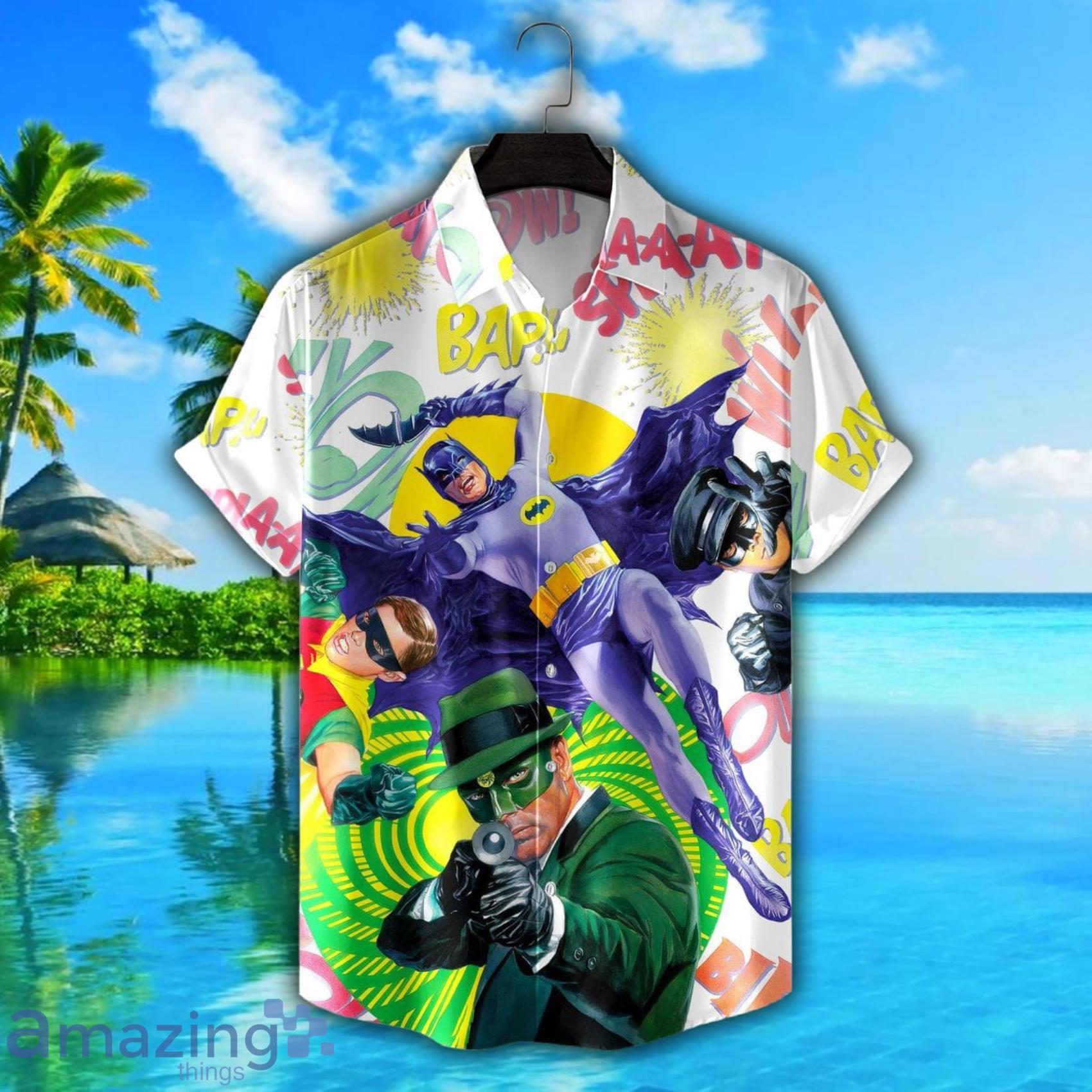 Batman & Green Villains All Over Print Hawaiian Shirt Product Photo 1