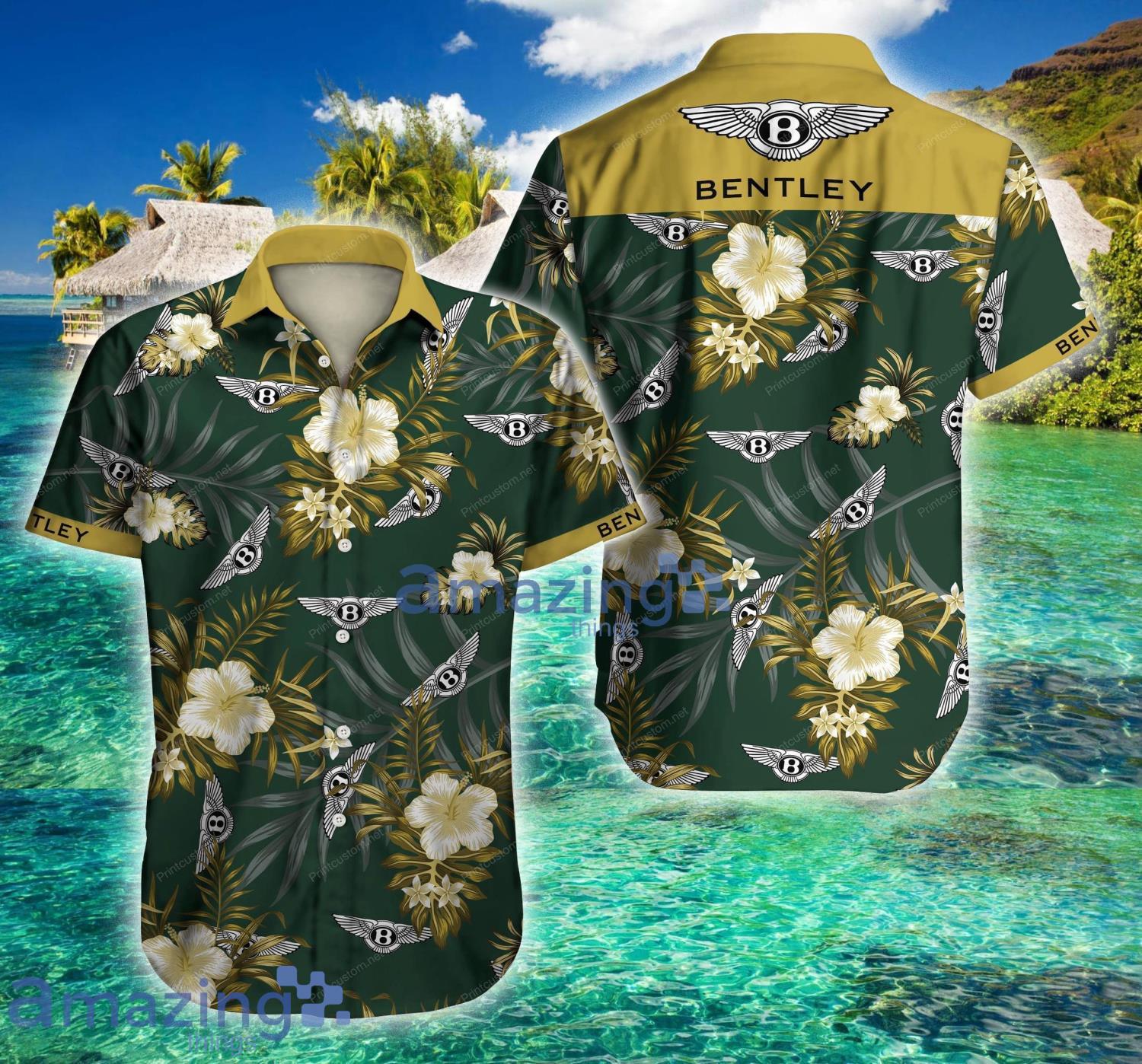 Bentley 2 Tropical Short Sleeve Aloha Hawaiian Shirt For Men And Women Product Photo 1