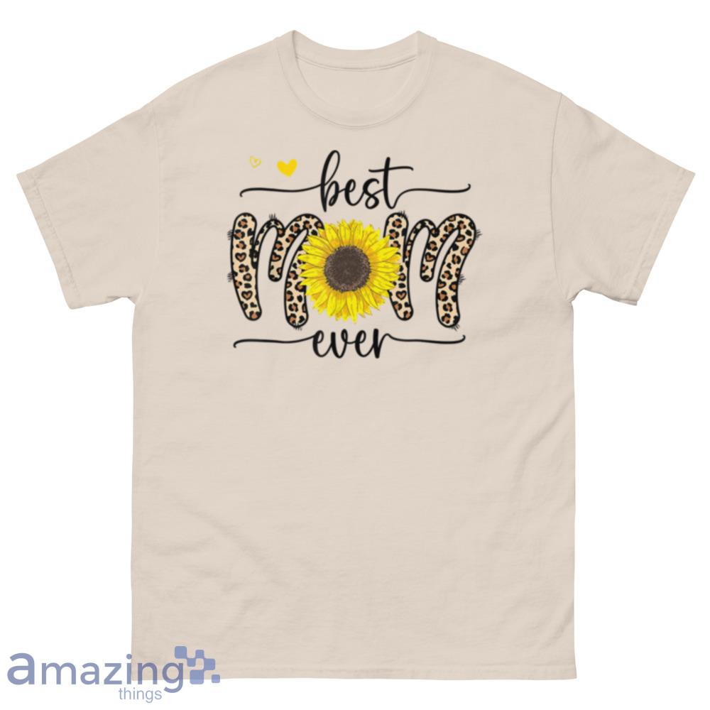 Best Mom Ever Cute Leopard Sunflower Heart Love Mother's Day T-Shirt - 500 Men’s Classic Tee Gildan