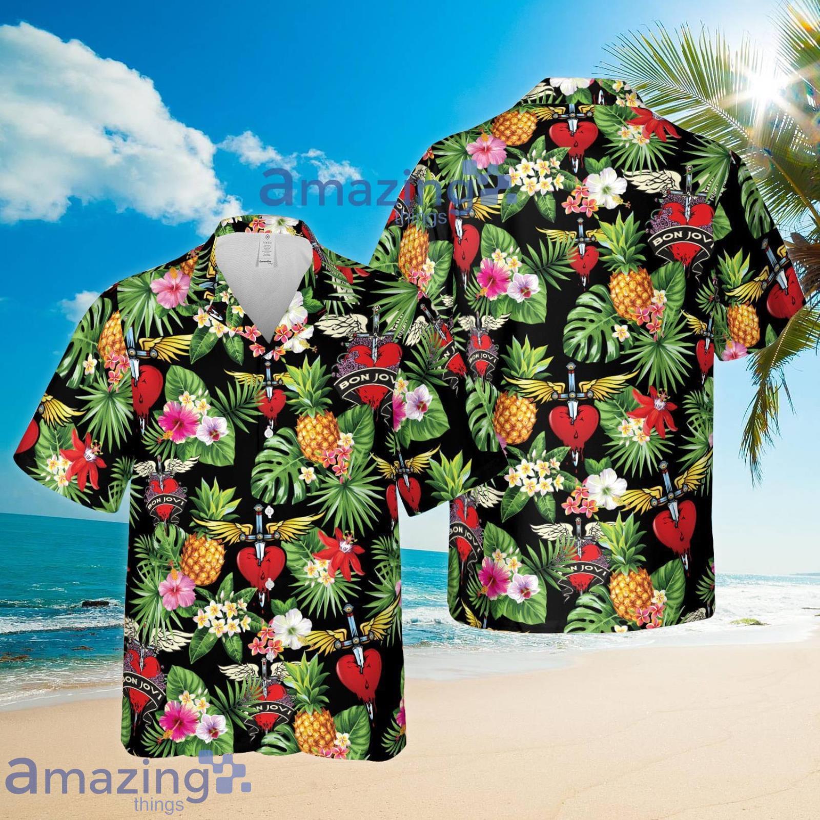 BJ83 Hawaii Style Pineapple Tropical Flower Summer Set Hawaiian Shirt And Shorts Product Photo 1