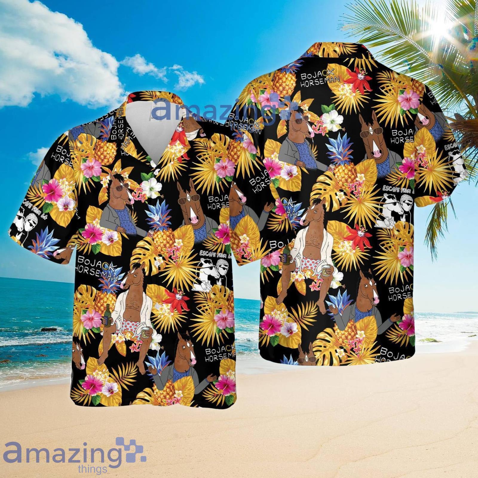 BJH Tropical Beach Hawaii Style Pineapple Tropical Flower Summer Set Hawaiian Shirt And Shorts Product Photo 1 BJH Tropical Beach Hawaii Style Pineapple Tropical Flower Summer Set Hawaiian Shirt And Shorts Product Photo 1