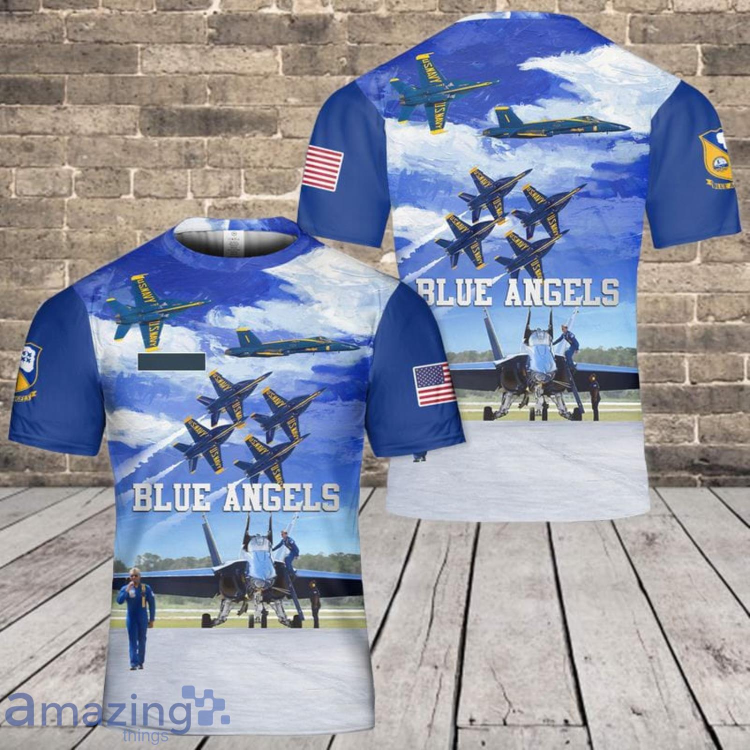 US Navy Blue Angels Patriotic 3D T Shirt - Gifts for Navy Soldiers
