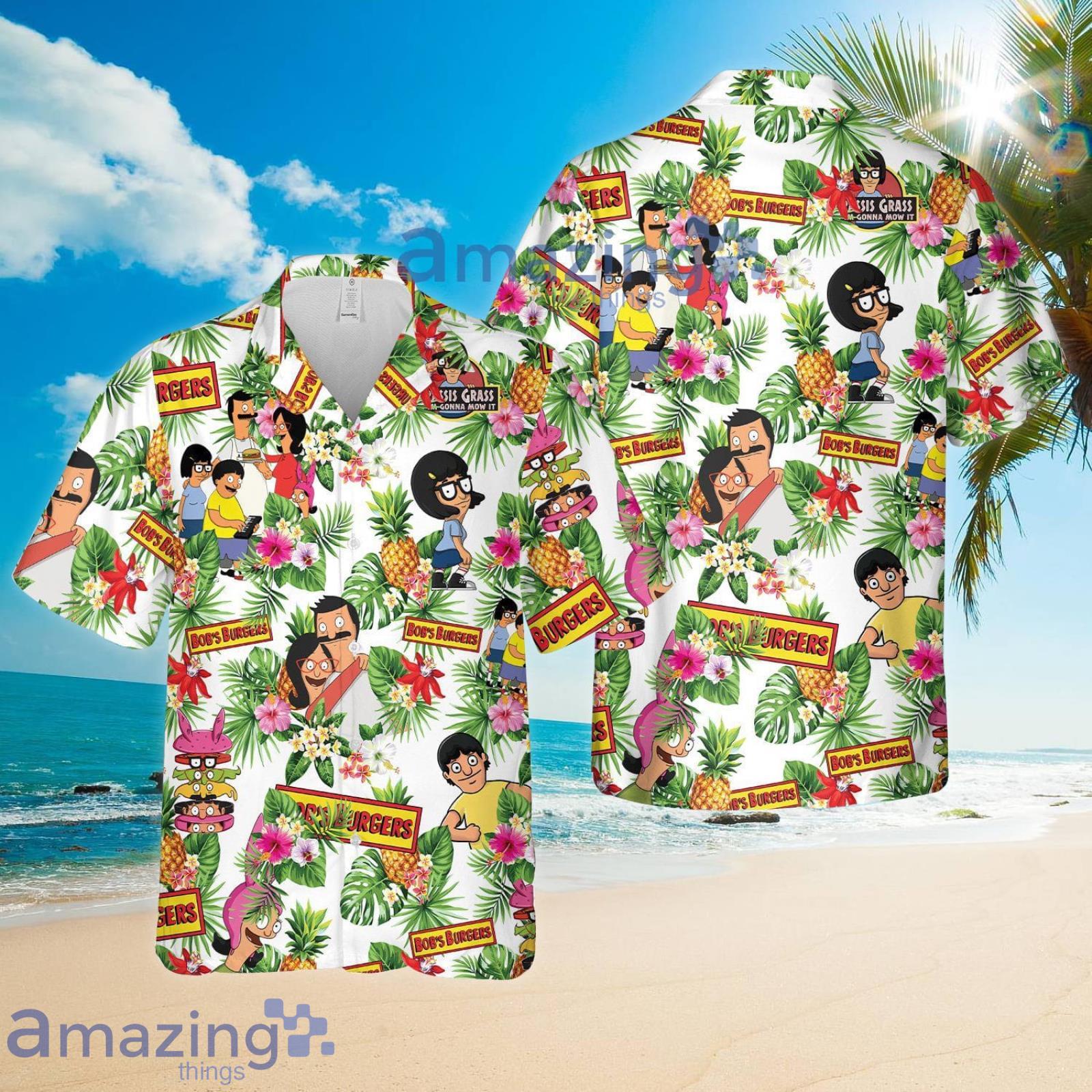 Bob's Burgers Aloha Hawaii Style Pineapple Tropical Aloha Summer Set Hawaiian Shirt And Shorts image Bob's Burgers Aloha Hawaii Style Pineapple Tropical Aloha Summer Set Hawaiian Shirt And Shorts