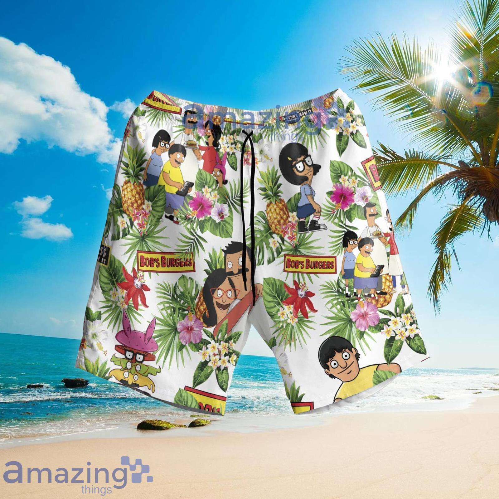 Bob's Burgers Aloha Hawaii Style Pineapple Tropical Aloha Summer Set Hawaiian Shirt And Shorts image Bobs Burgers Aloha Hawaii Style Pineapple Tropical Aloha Summer Set Hawaiian Shirt And Shorts Product Photo 3