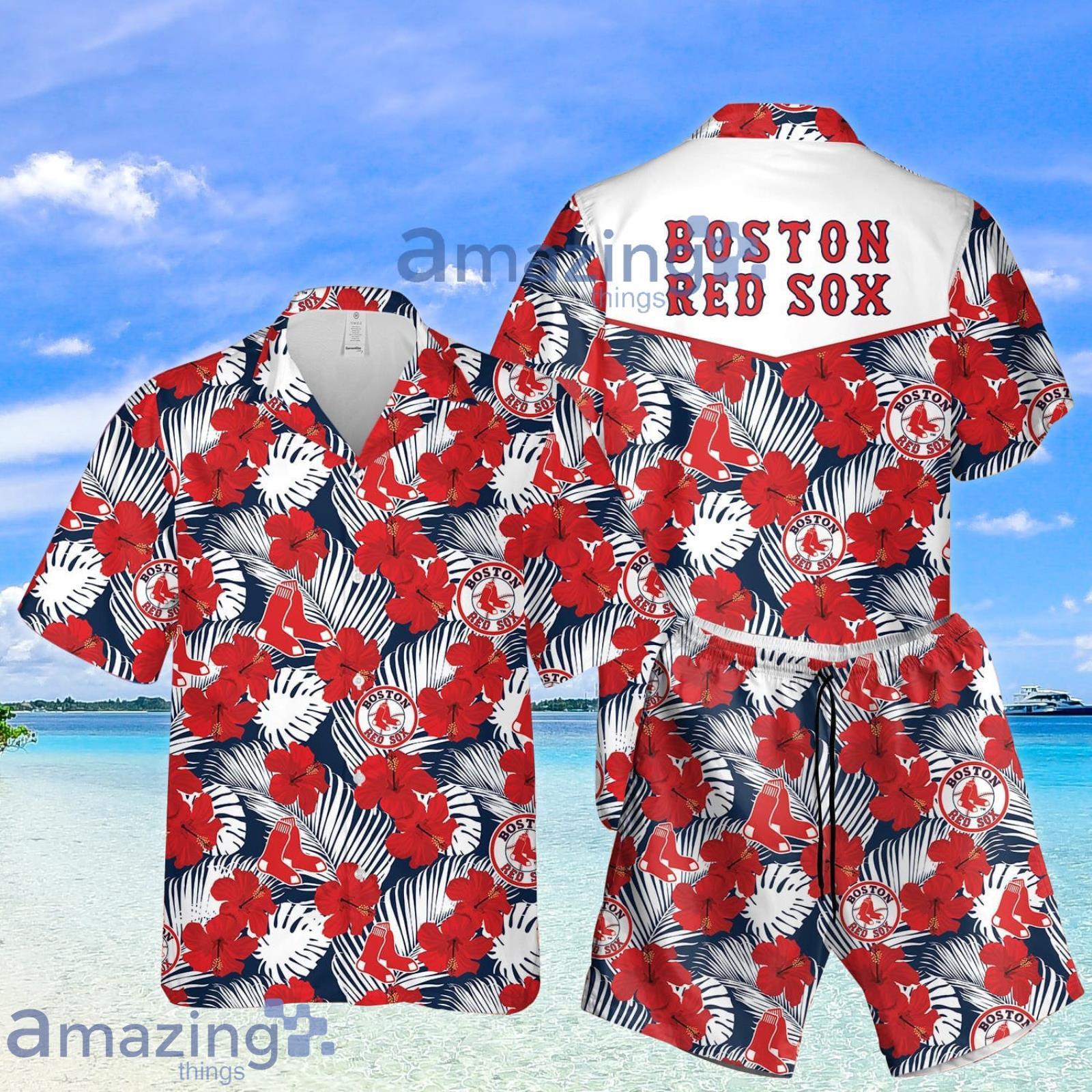 Boston Red Sox Hibiscus Summer Set Hawaiian Shirt And Shorts