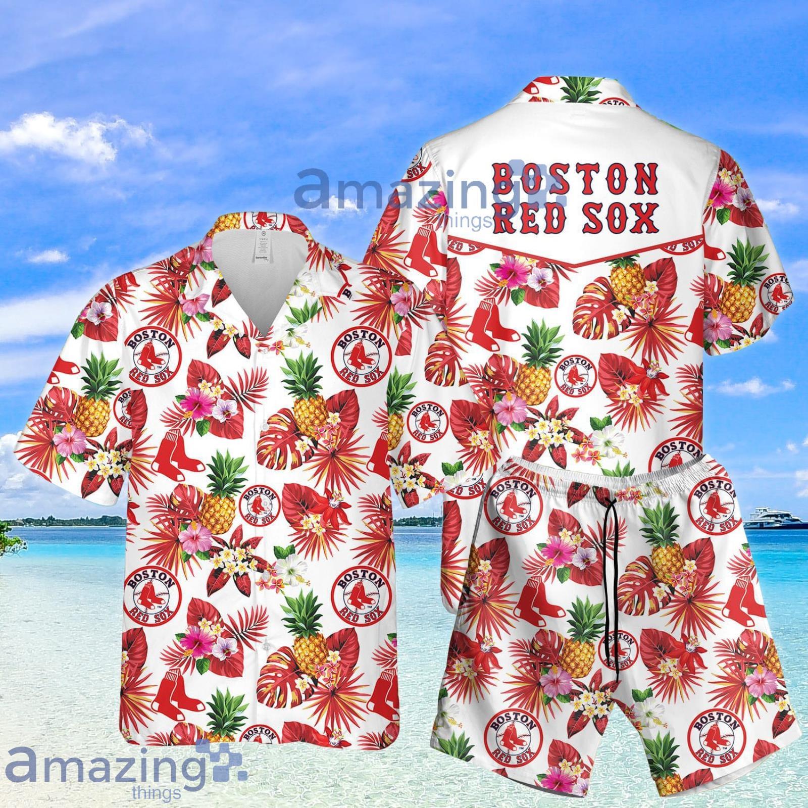 Red Sox Hawaiian Shirt Boston Red Sox Floral Tropical Shirt