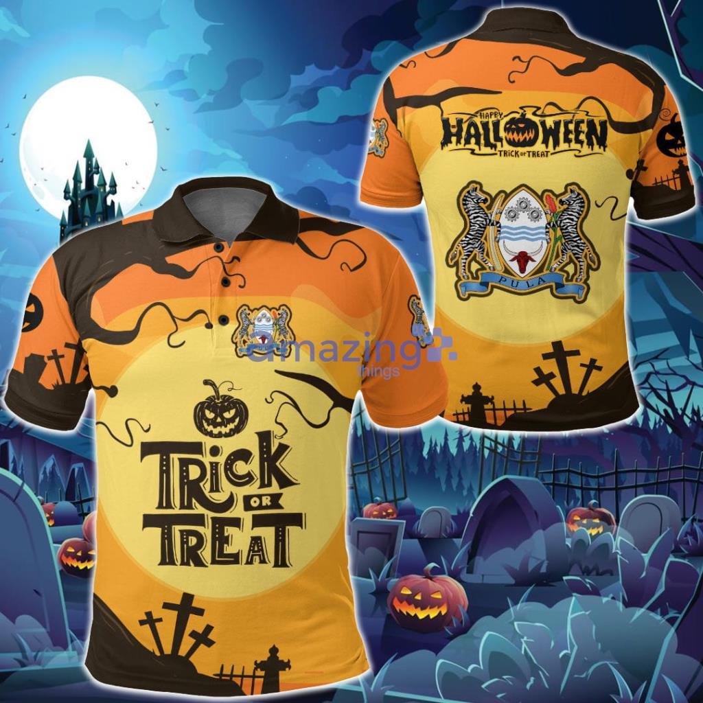 Botswana Halloween Trick or Treat Polo Shirt - Botswana Halloween Trick or Treat Polo Shirt Botswana Halloween Trick or Treat Polo Shirt - Botswana Halloween Trick or Treat Polo Shirt