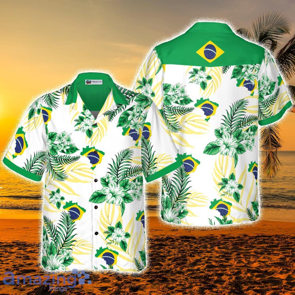 Brazil Proud Tropical Hawaiian Shirt - Brazil Proud Tropical Hawaiian Shirt Brazil Proud Tropical Hawaiian Shirt - Brazil Proud Tropical Hawaiian Shirt