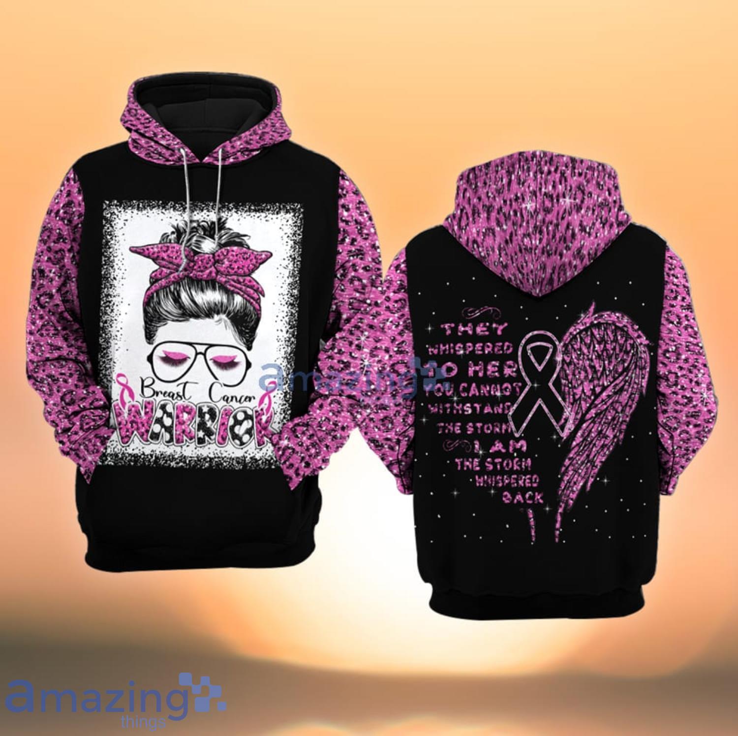 Breast Cancer Awareness Breast Cancer Warrior All Over Print 3D Hoodie Product Photo 1