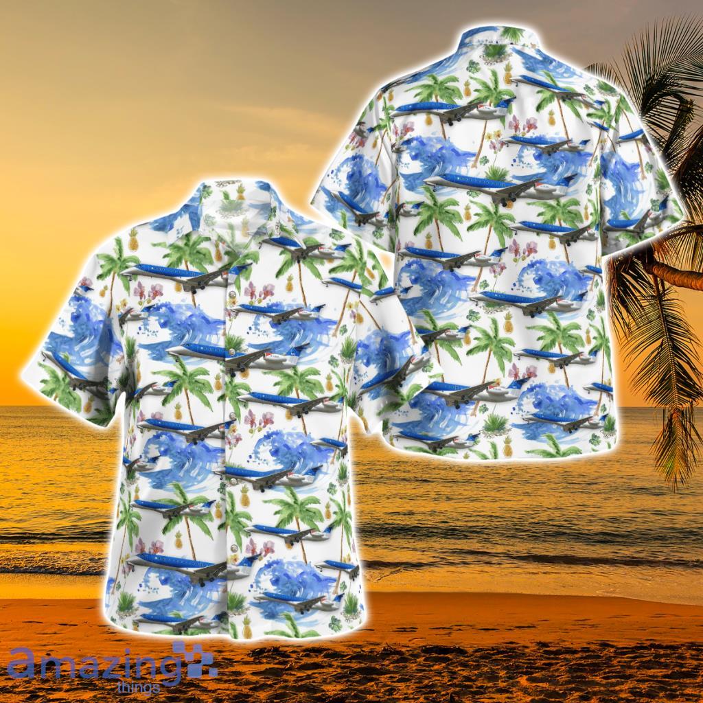 British Midland International Embraer ERJ 145 Hawaiian Shirt - British Midland International Embraer ERJ 145 Hawaiian Shirt