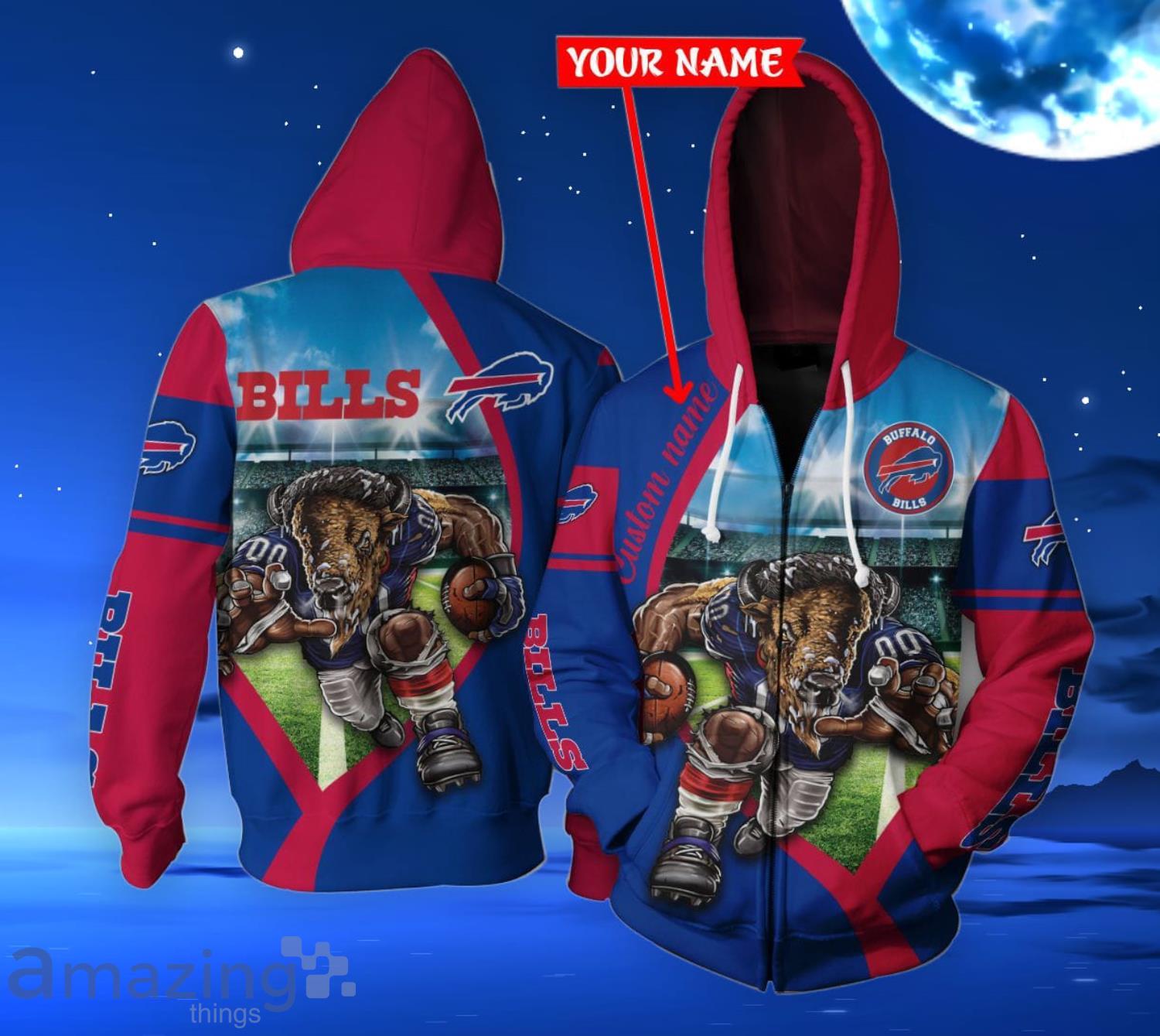 Buffalo Bills Mascot Personalized Name 3D All Over Print Shirt For Fans