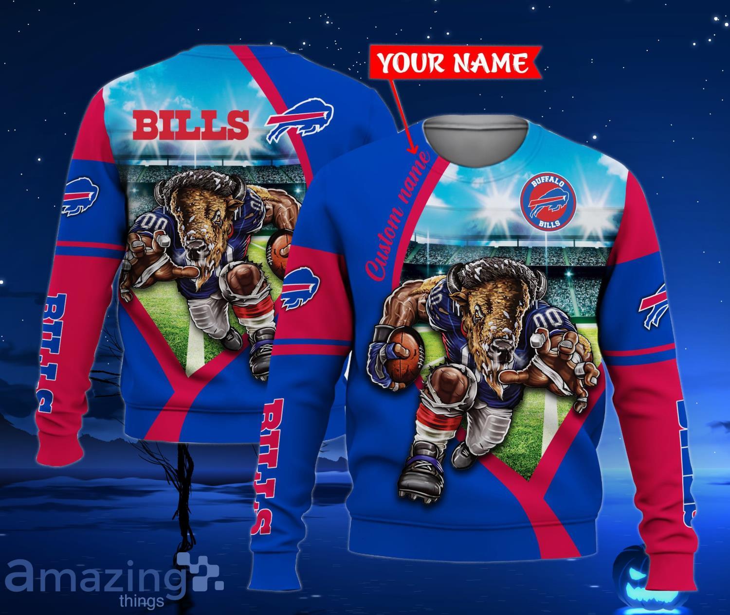 Buffalo Bills Mascot Personalized Name 3D All Over Print Shirt For