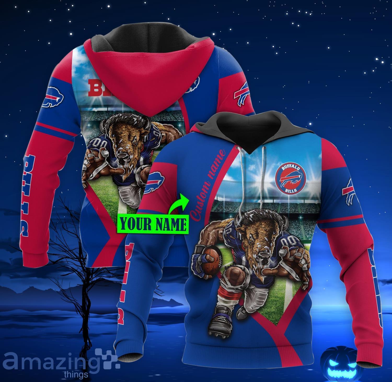 Buffalo Bills Mascot Personalized Name 3D All Over Print Shirt For Fans