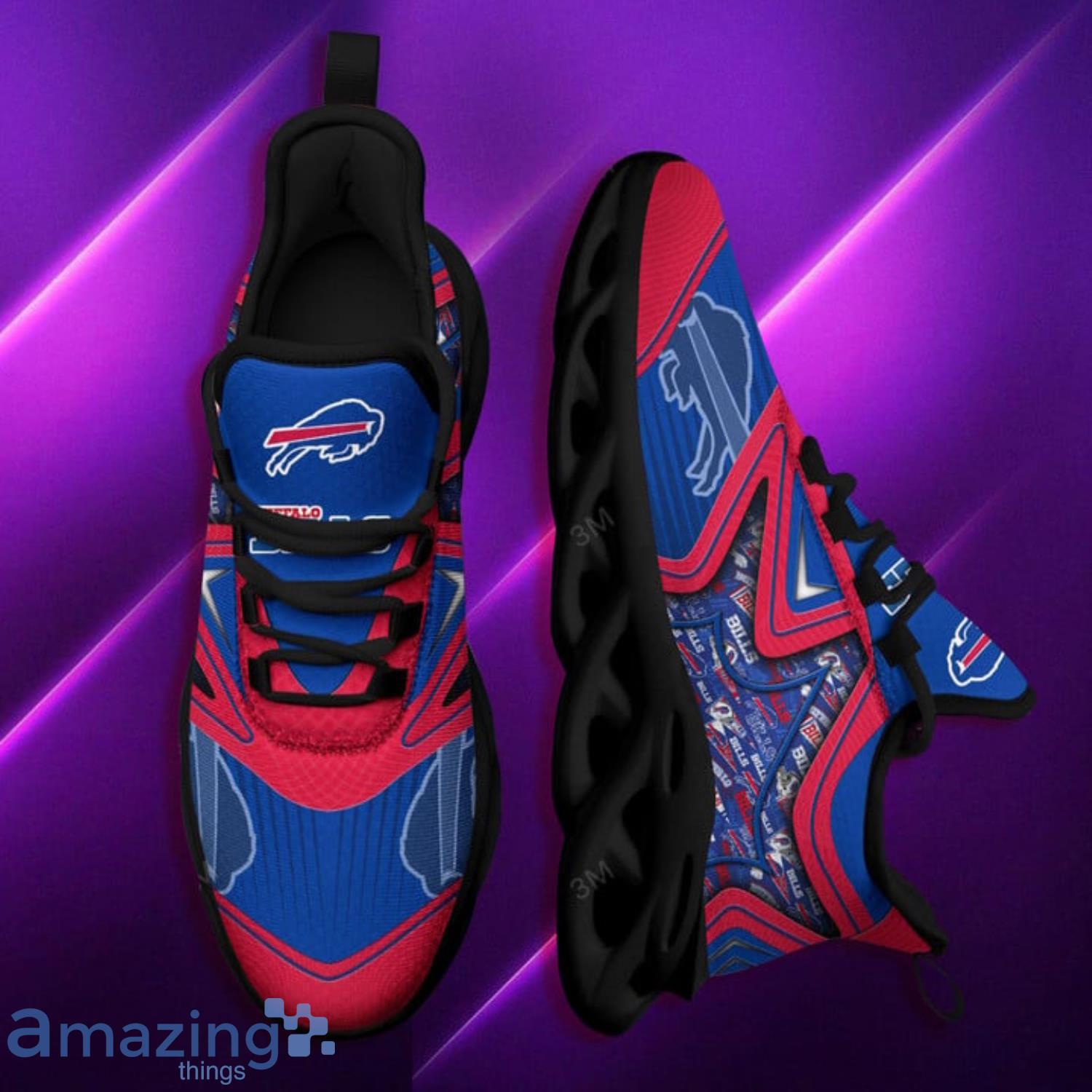 Buffalo Bills Logo NFL Sport Sneakers Design 1 Max Soul Shoes