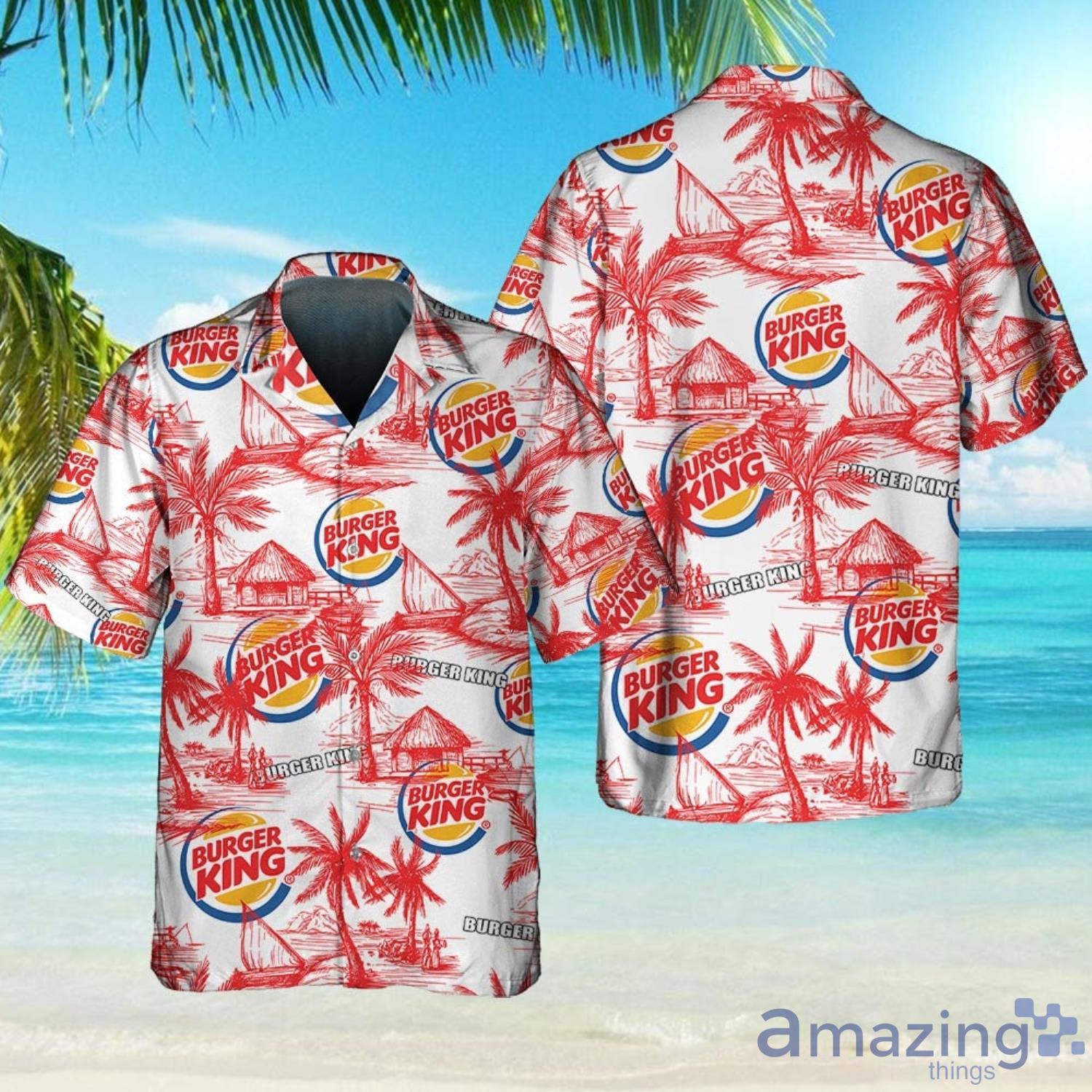 Burger King Food Tropical Flower Aloha Hawaiian Shirt And Beach Short Set Product Photo 1 Burger King Food Tropical Flower Aloha Hawaiian Shirt And Beach Short Set Product Photo 1