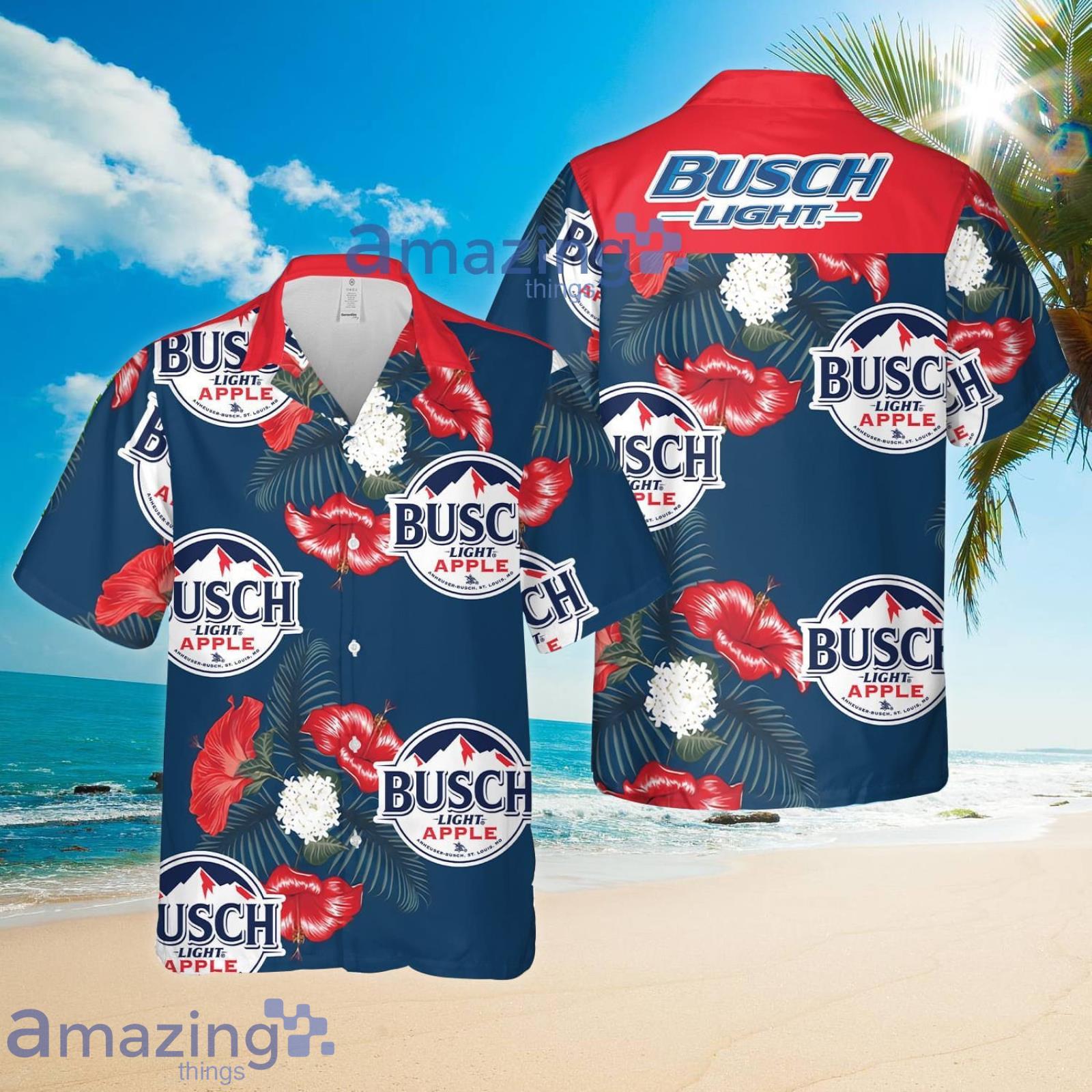 Busch Light Hibiscus Aloha Tropical Summer Set Hawaiian Shirt And Shorts Product Photo 1