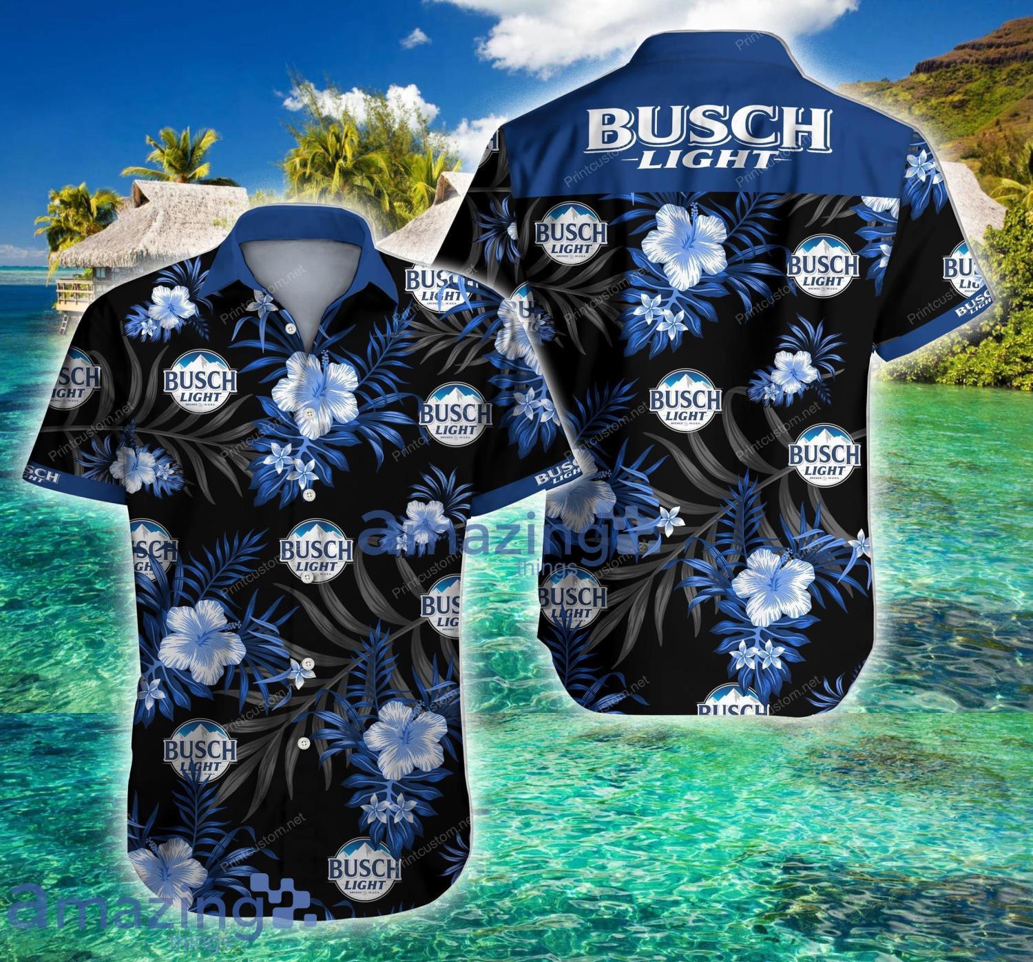 Busch Summer Tropical Short Sleeve Hawaiian Shirt For Men And Women Product Photo 1