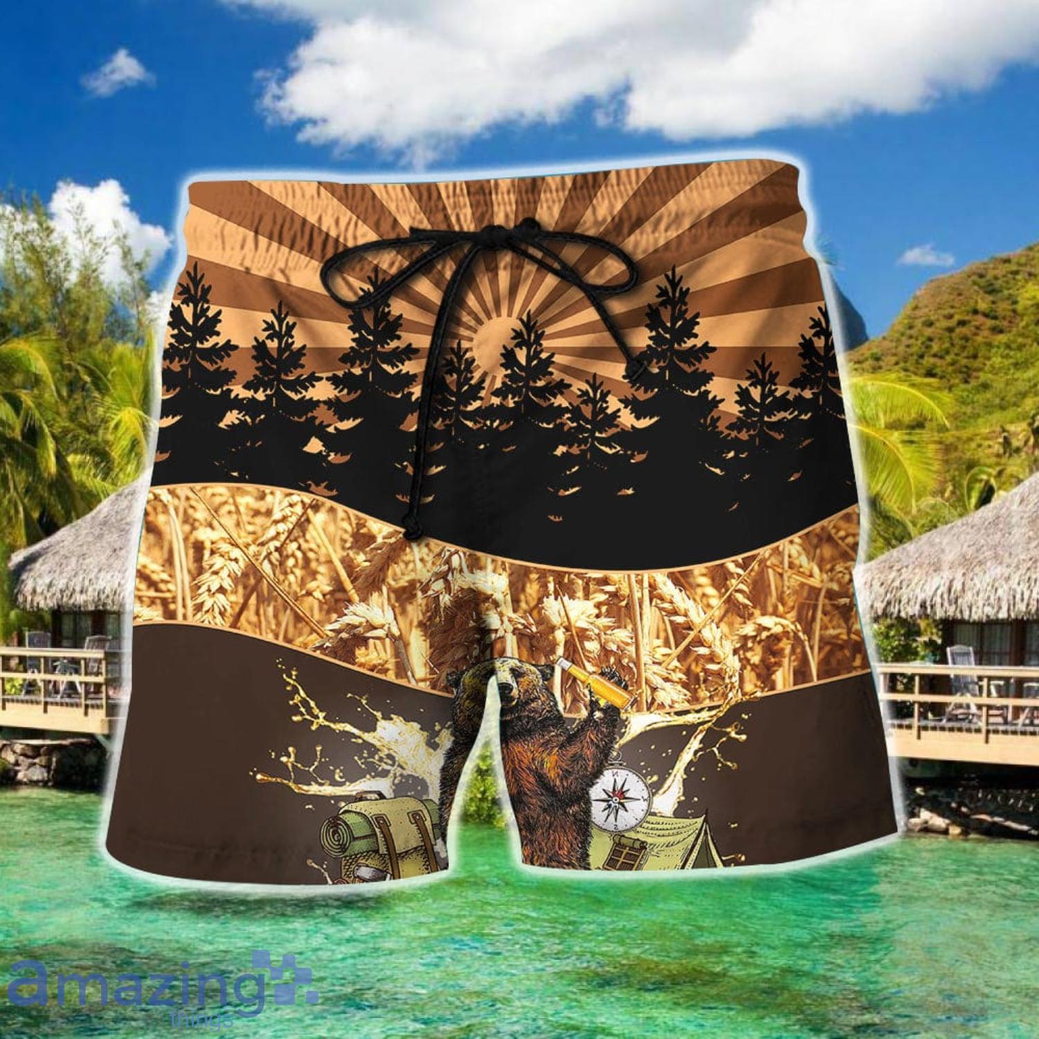 Camping And Beer Funny Custom Gifts Combo Hawaiian Shirt And Shorts image Camping And Beer Funny Custom Gifts Combo Hawaiian Shirt And Shorts Product Photo 3