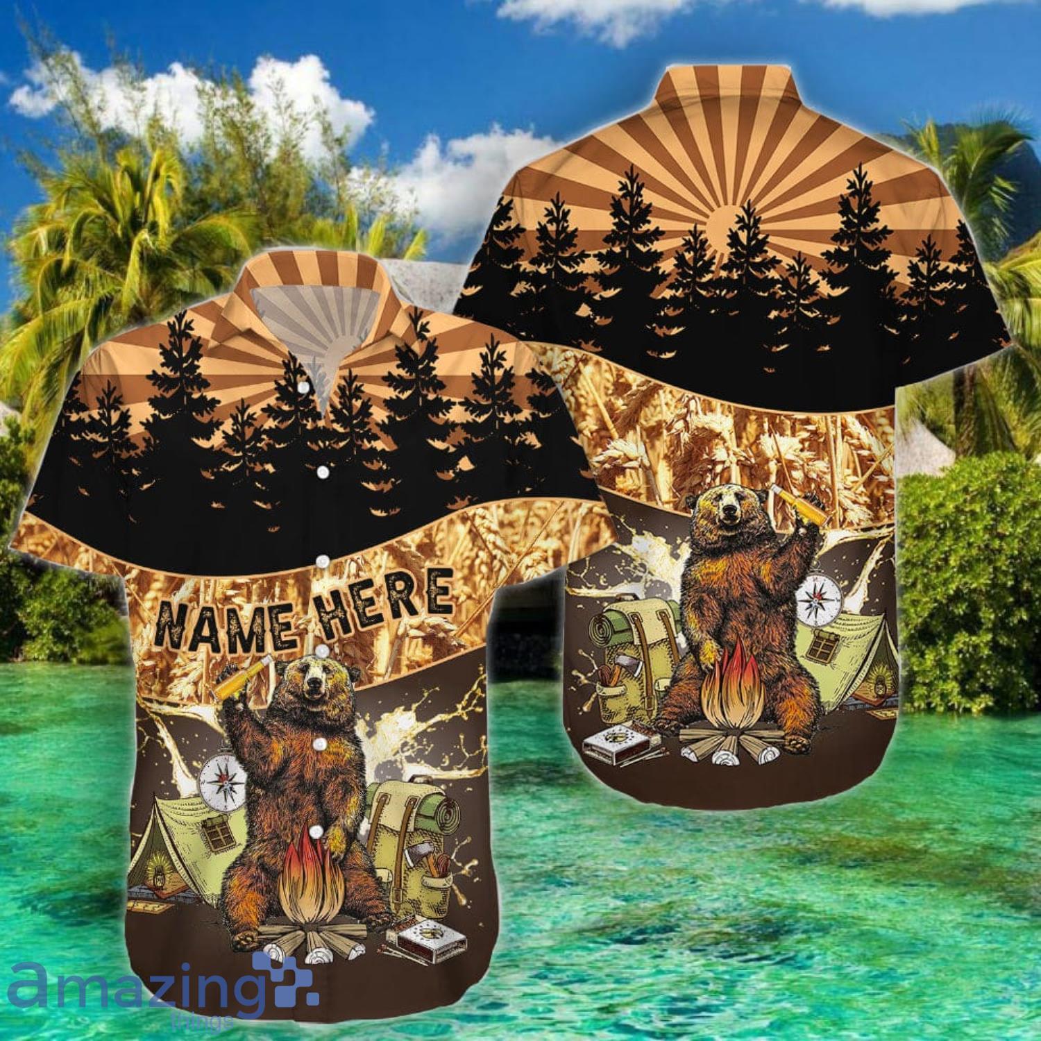 Camping And Beer Funny Custom Gifts Combo Hawaiian Shirt And Shorts image Camping And Beer Funny Custom Gifts Combo Hawaiian Shirt And Shorts Product Photo 4