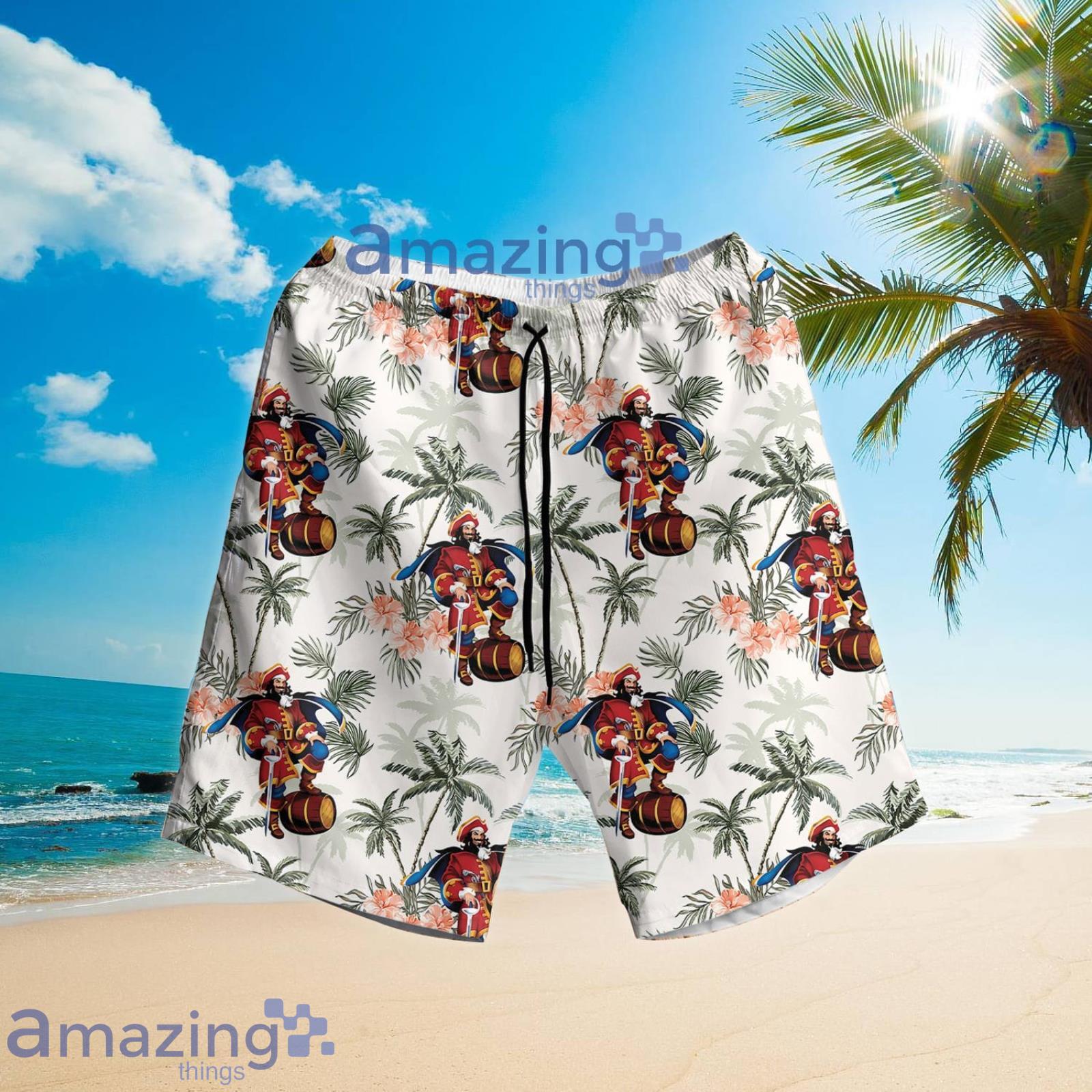 Captain Morgan Drinking Lovers Hawaii Style Pineapple Tropical Flower Summer Set Hawaiian Shirt And Shorts image Captain Morgan Drinking Lovers Hawaii Style Pineapple Tropical Flower Summer Set Hawaiian Shirt And Shorts Product Photo 2