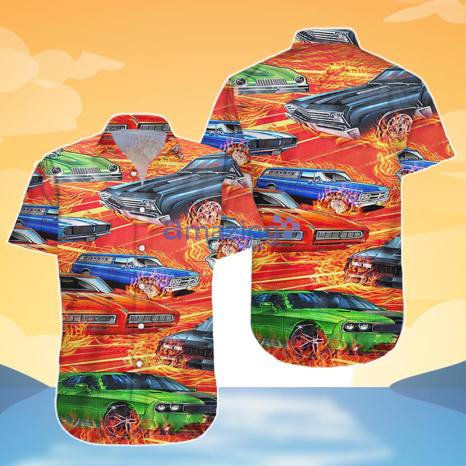 Car On Fire Combo Hawaiian Shirt And Shorts Gift For Summer Vacation image Car On Fire - Combo Hawaiian Shirt And Shorts Gift For Summer Vacation Product Photo 3
