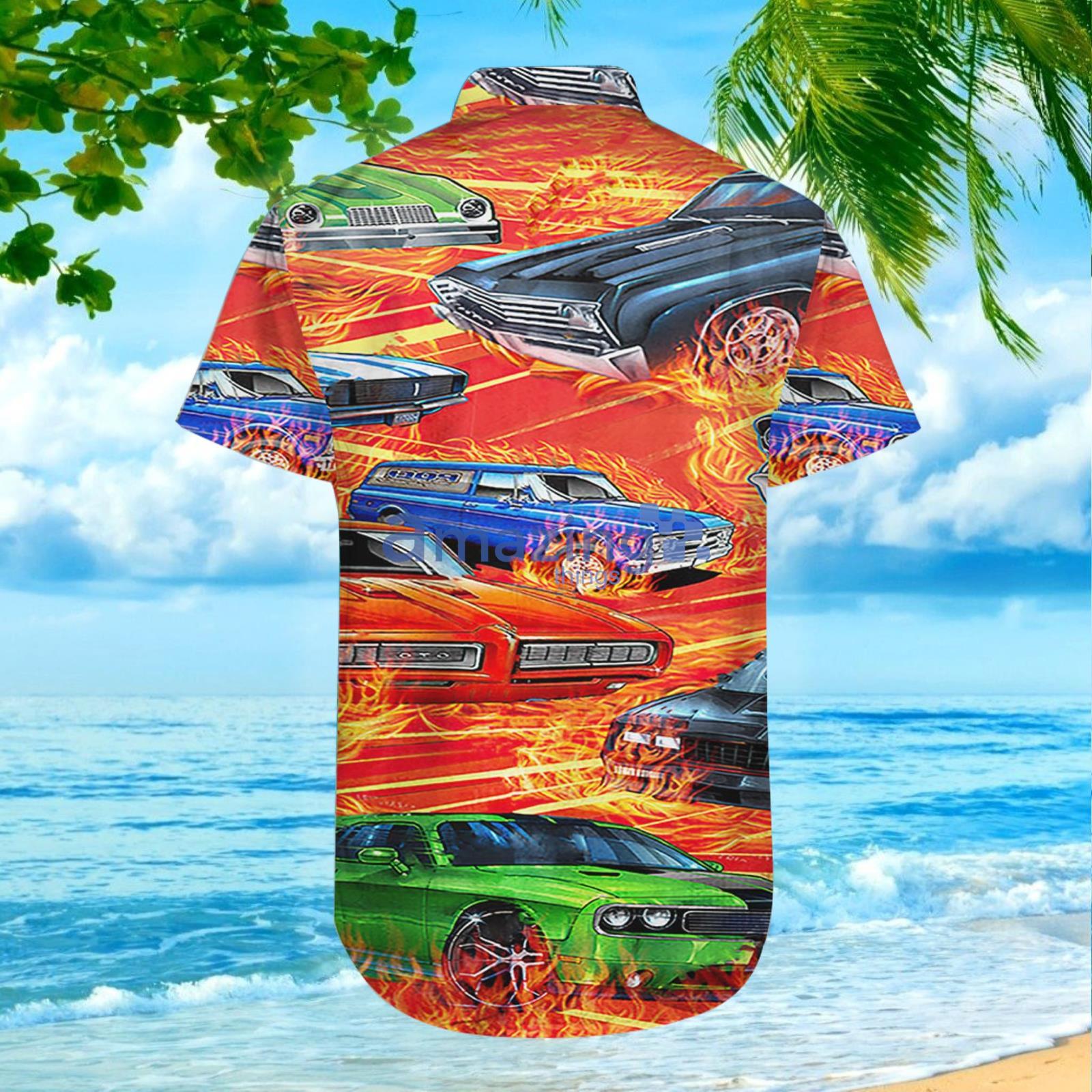 Car On Fire Combo Hawaiian Shirt And Shorts Gift For Summer Vacation image Car On Fire - Combo Hawaiian Shirt And Shorts Gift For Summer Vacation Product Photo 5