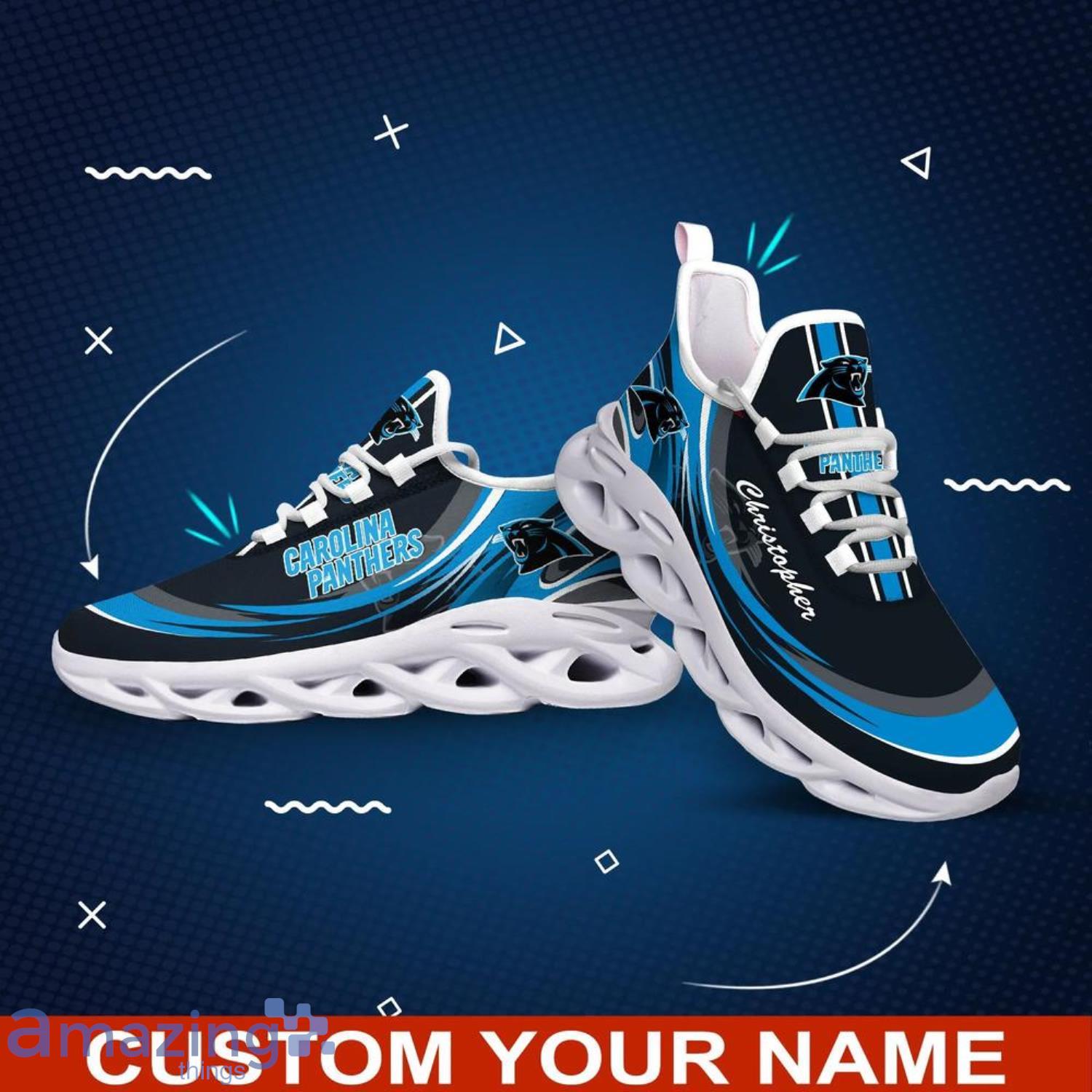 Carolina Panthers NFL Sport Team Custom Name Max Soul Shoes For Fans image Carolina Panthers NFL Sport Team Custom Name Max Soul Shoes For Fans Product Photo 2
