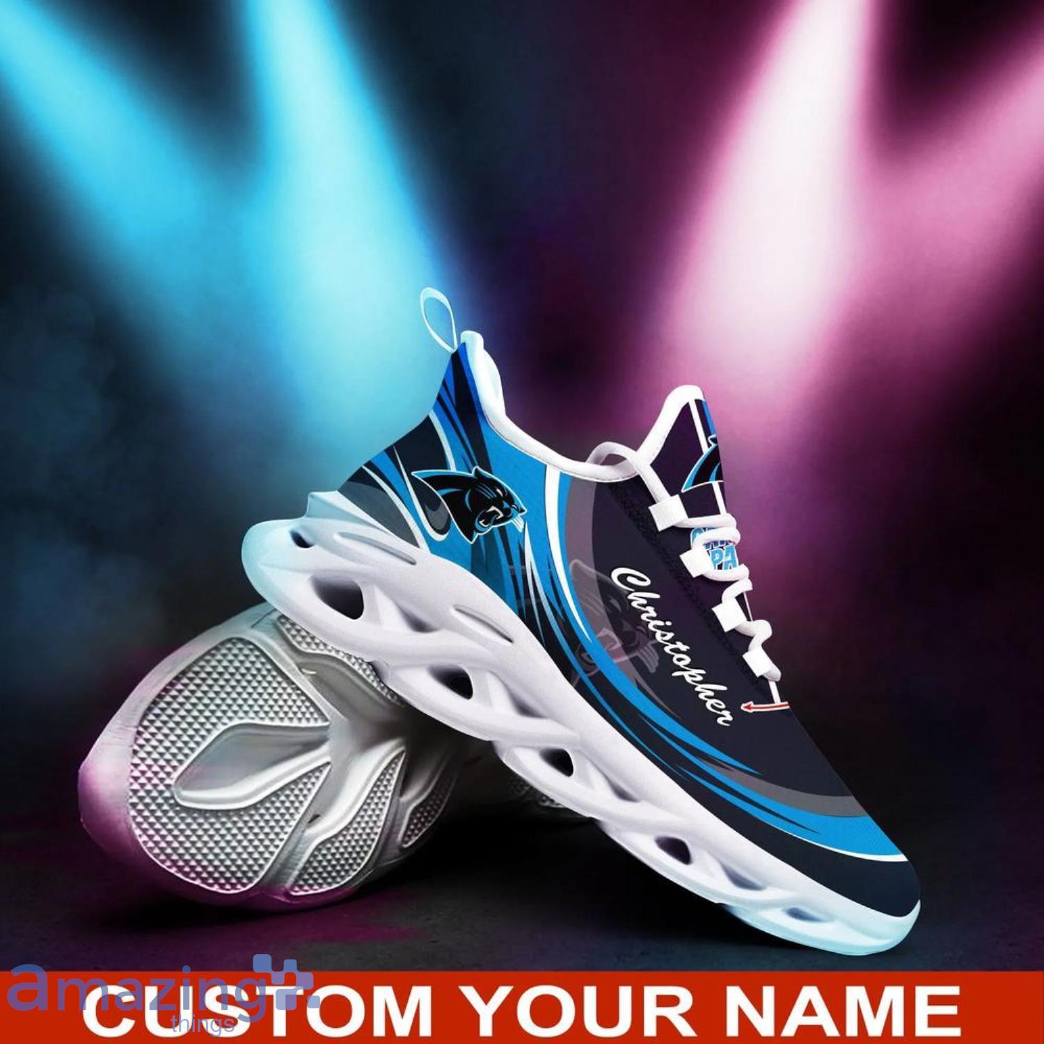 Carolina Panthers NFL Sport Team Custom Name Max Soul Shoes For Fans image Carolina Panthers NFL Sport Team Custom Name Max Soul Shoes For Fans Product Photo 3