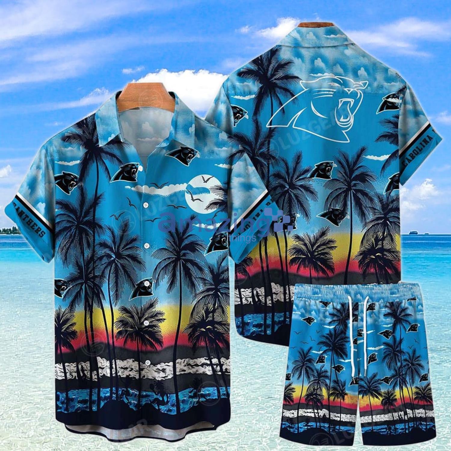 Carolina Panthers NFL Vintage Coconut Tropical Pattern Hawaiian Shirt And  Short Summer Gift For Fans