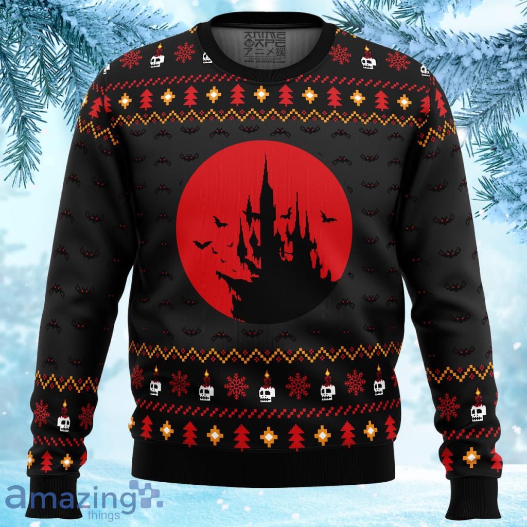 Castlevania Creepy Castle Ugly Christmas Sweater - Castlevania Creepy Castle Ugly Christmas Sweater