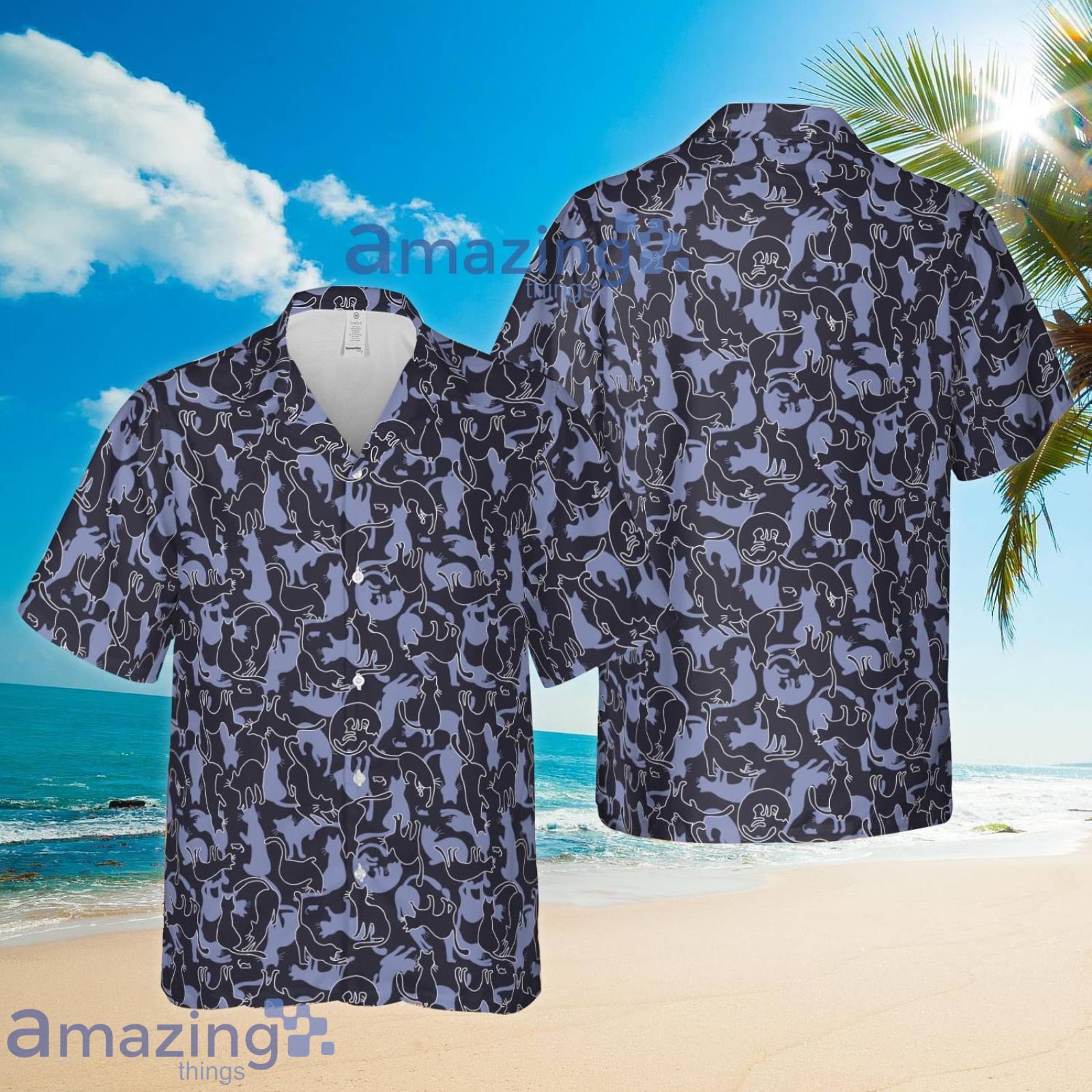 Cat Lovers Gift Funny Black Cats Printed Summer Set Hawaiian Shirt And Shorts Product Photo 1