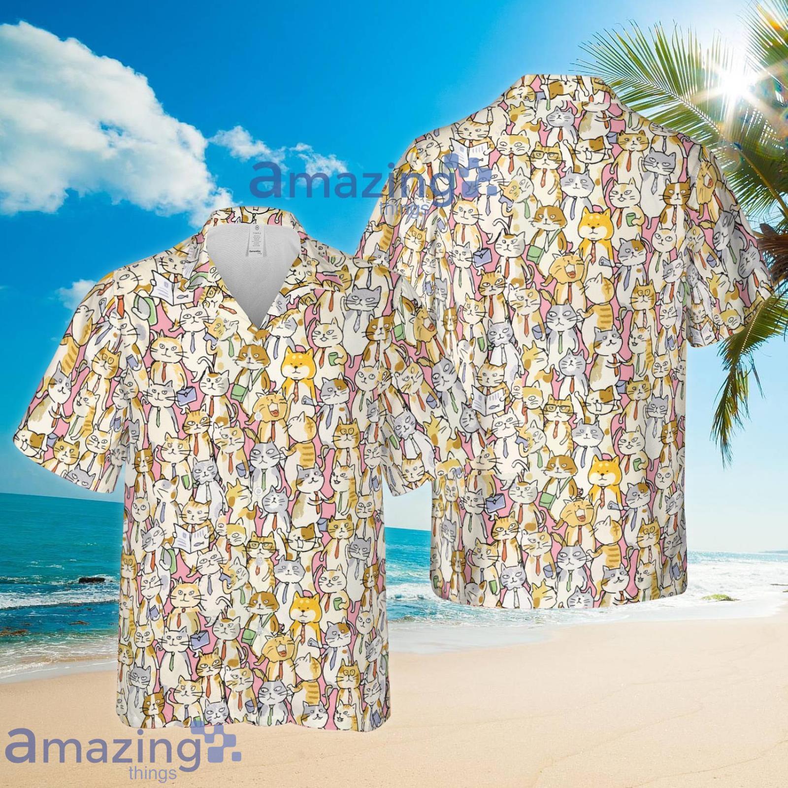 Cats Pattern Printed Summer Set Hawaiian Shirt And Shorts Gift For Cat Lovers Product Photo 1