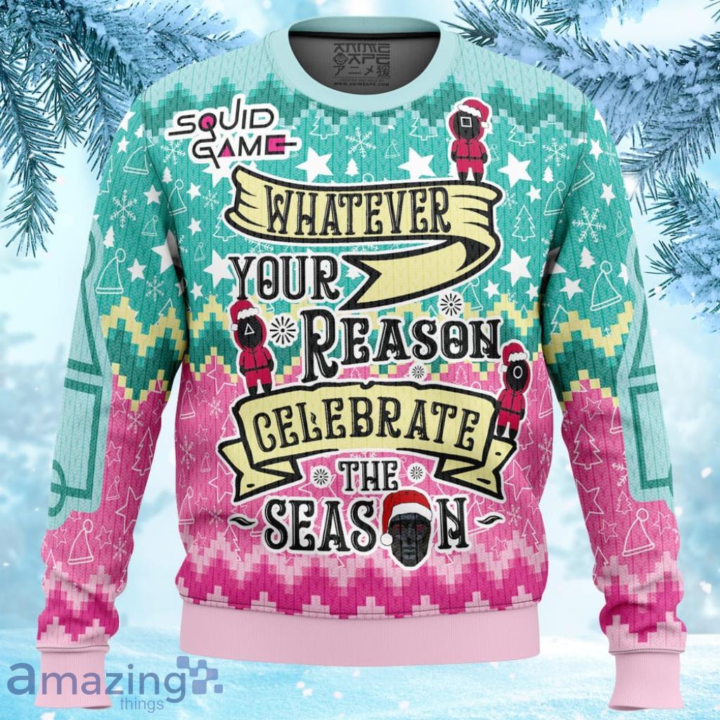 Celebrate the Season Squid Game Christmas Sweater - Celebrate the Season Squid Game Christmas Sweater