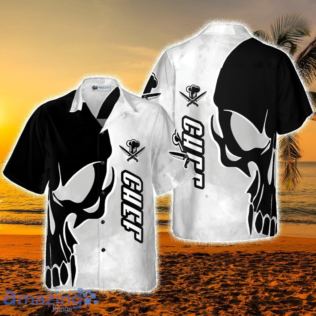 Chef & Knife Skull Hawaiian Shirt - Chef & Knife Skull Hawaiian Shirt Chef & Knife Skull Hawaiian Shirt - Chef & Knife Skull Hawaiian Shirt