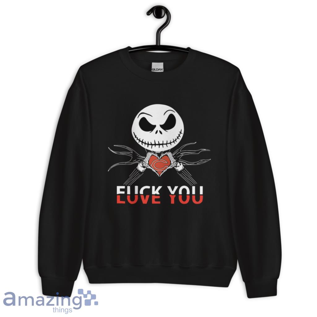 Chicago Bears Love You Jack Skellington Halloween Shirt image Chicago Bears Love You Jack Skellington Halloween Shirt - Unisex Crewneck Sweatshirt