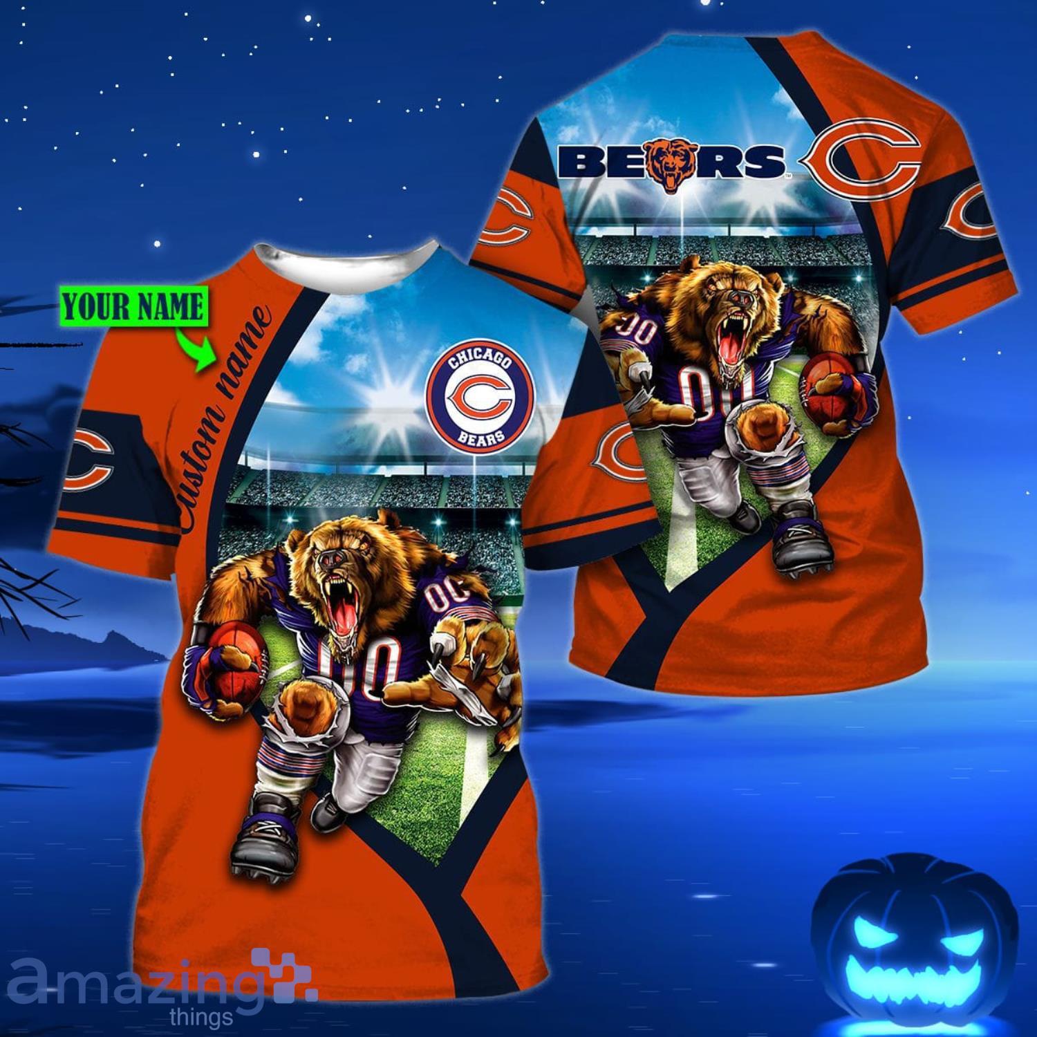 Chicago Bears Mascot Personalized Name 3D All Over Print Shirt For Fans image Chicago Bears Mascot Personalized Name 3D All Over Print Shirt For Fans Product Photo 4