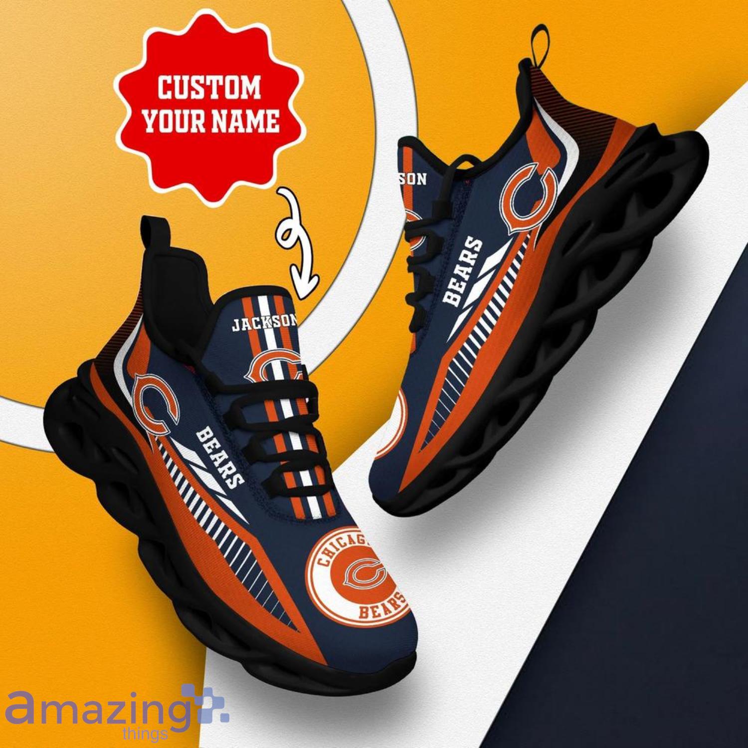 Chicago Bears NFL Max Soul Shoes Custom Name Running Shoes image Chicago Bears NFL Max Soul Shoes Custom Name Running Shoes Product Photo 2