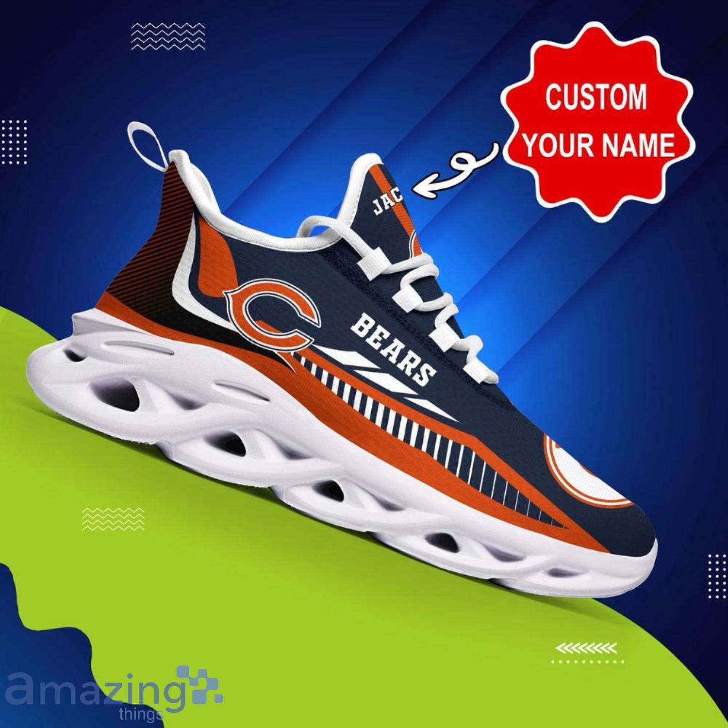 Chicago Bears NFL Max Soul Shoes Custom Name Running Shoes image Chicago Bears NFL Max Soul Shoes Custom Name Running Shoes Product Photo 3