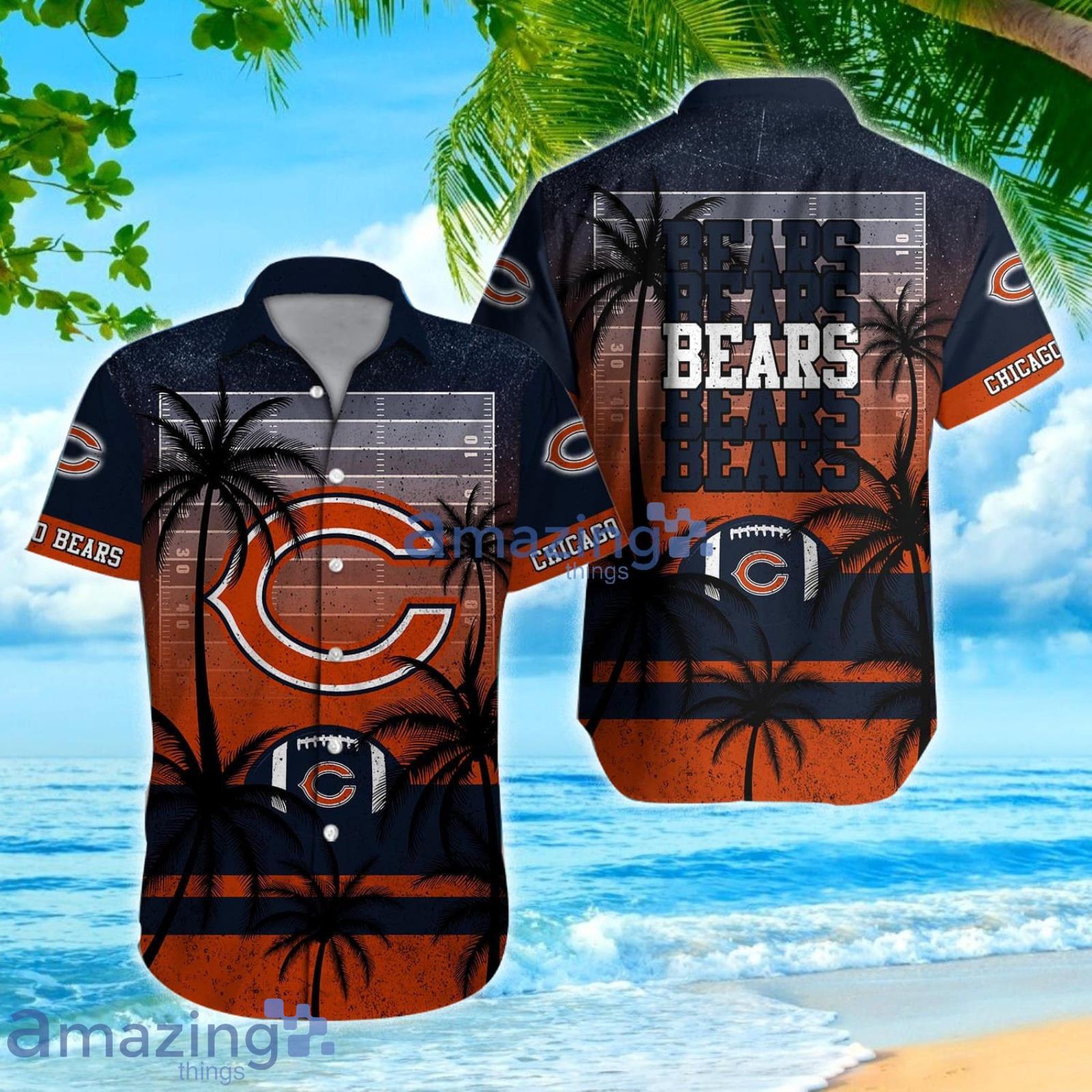 Chicago Bears Vintage Coconut Tree Aloha Hawaiian Shirt