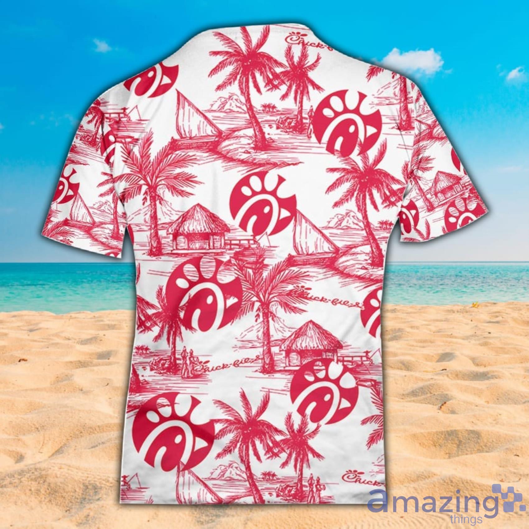Chick fil A Food Tropical Flower All Over Print 3D Shirt image Chick-fil-A Food Tropical Flower All Over Print 3D Shirt Product Photo 3