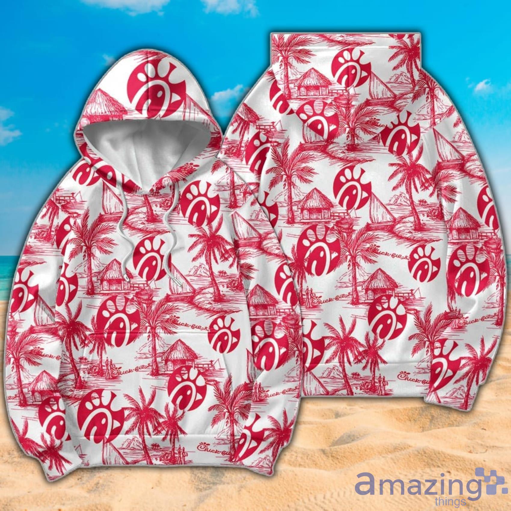 Chick fil A Food Tropical Flower All Over Print 3D Shirt image Chick-fil-A Food Tropical Flower All Over Print 3D Shirt Product Photo 4